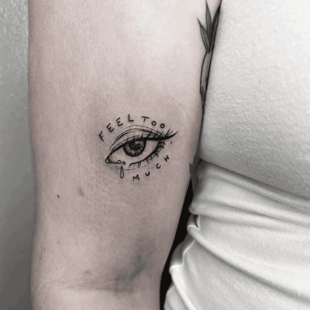 Detailed Eye Bicep Tattoo