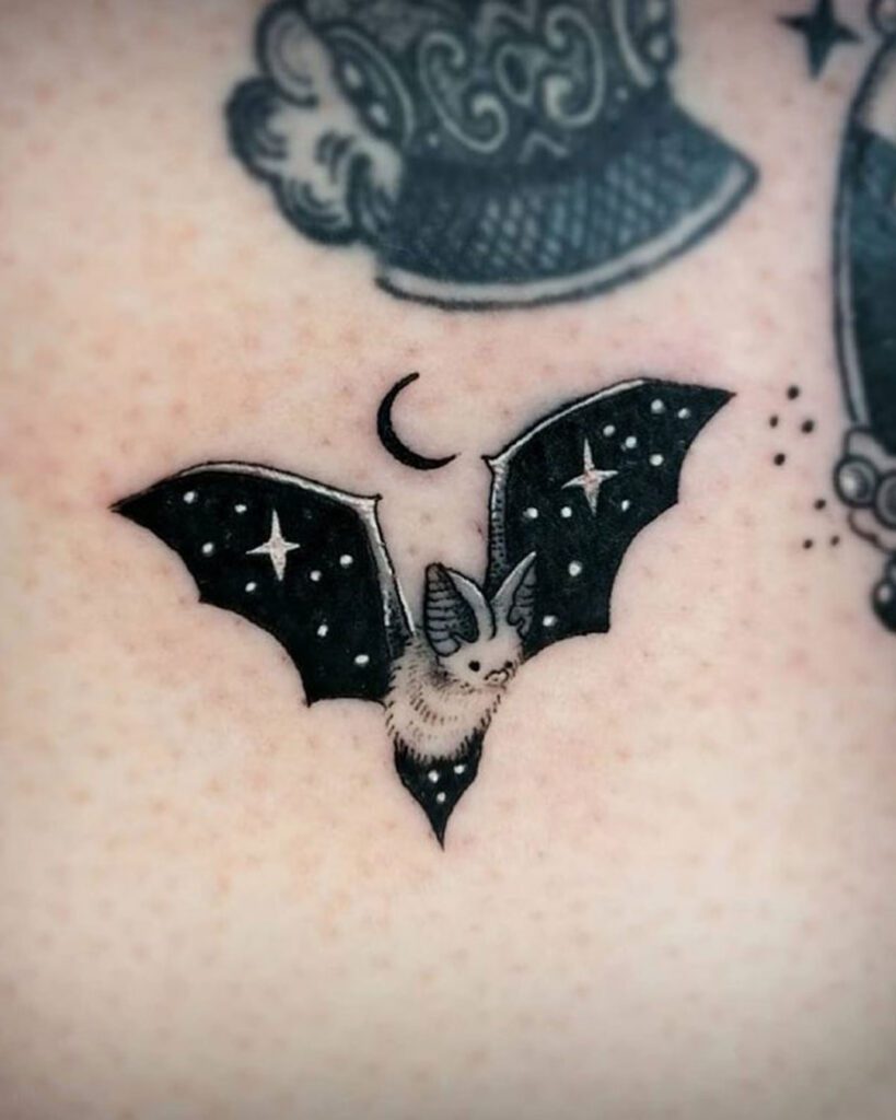 Cute Bat Tattoo