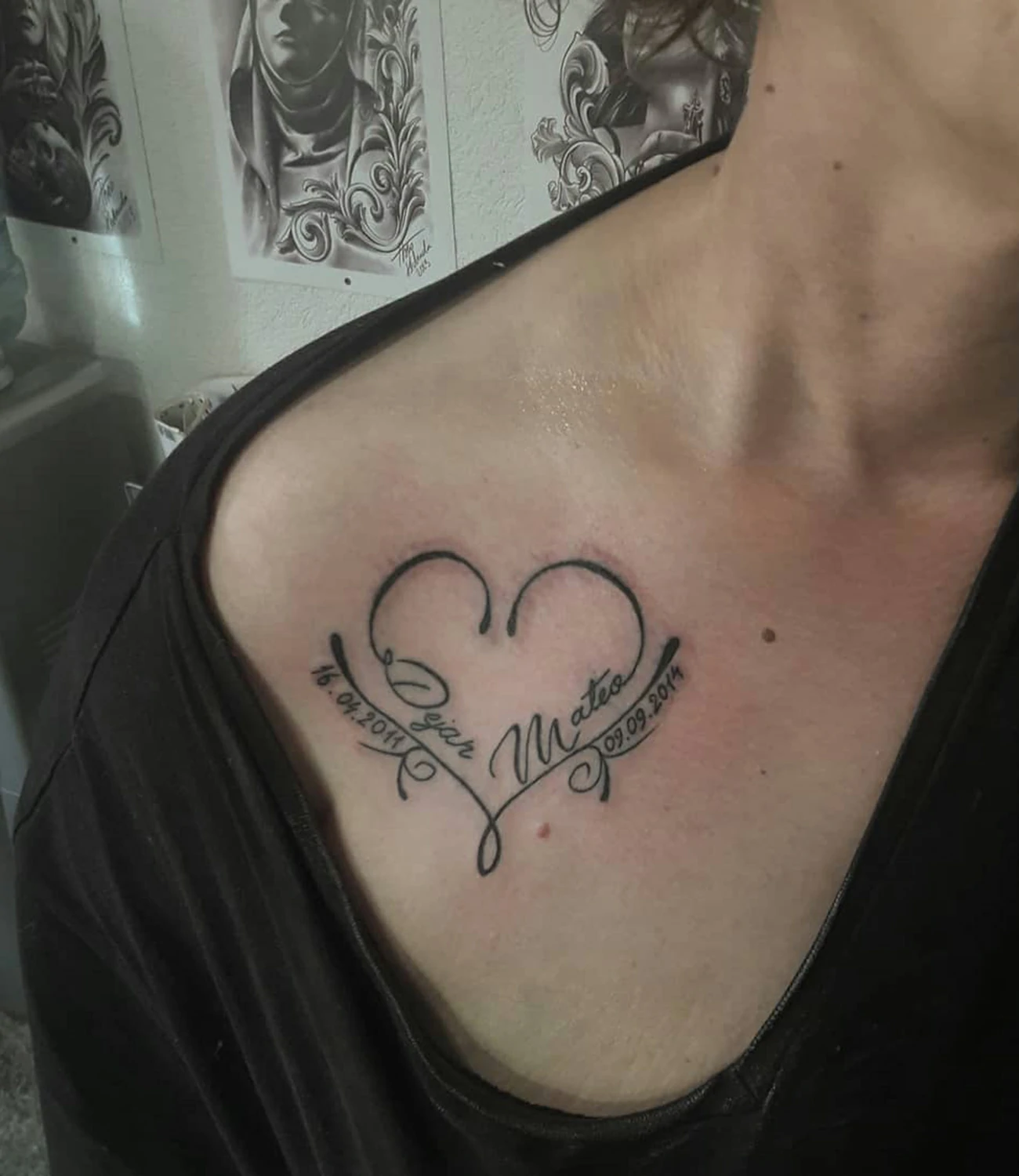 Heart Tattoos with Names