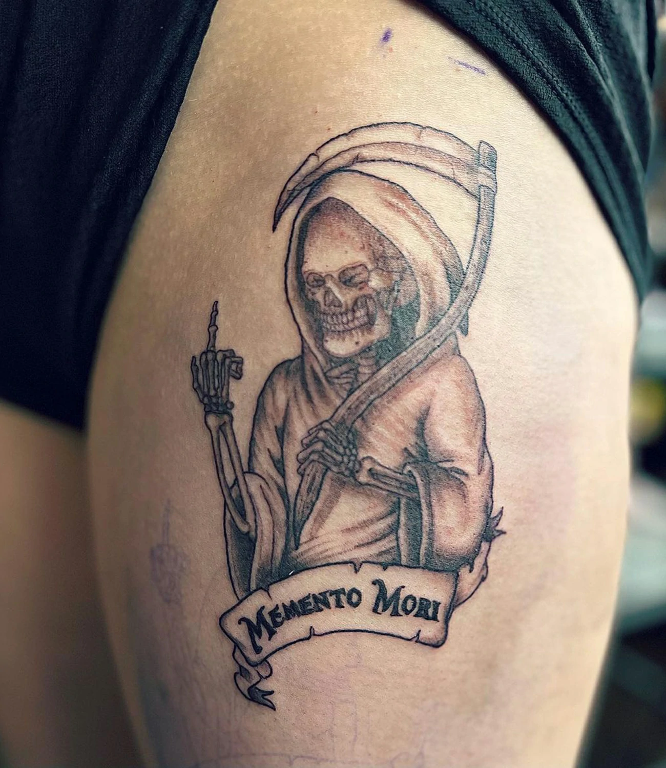 Grim Reaper Memento Mori Tattoo