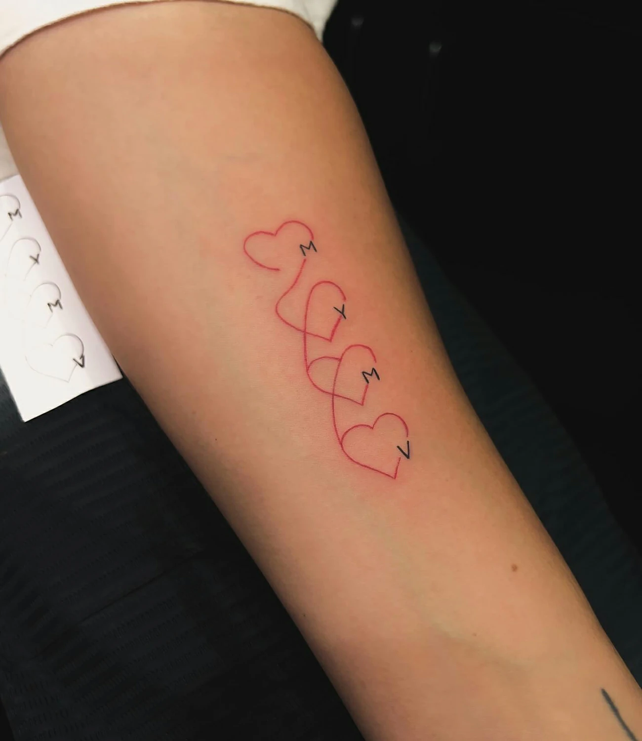 Heart with Initials Tattoo