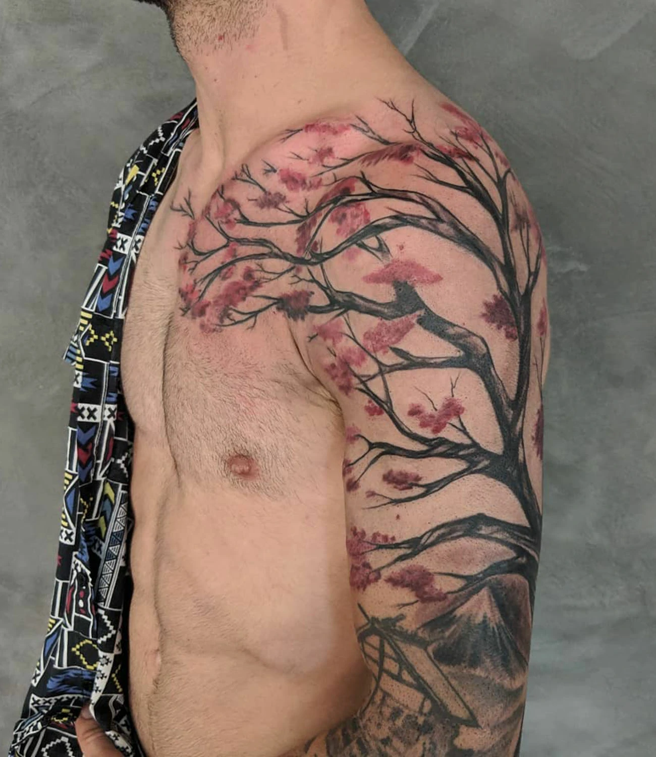 Cherry Blossom Tattoo Men