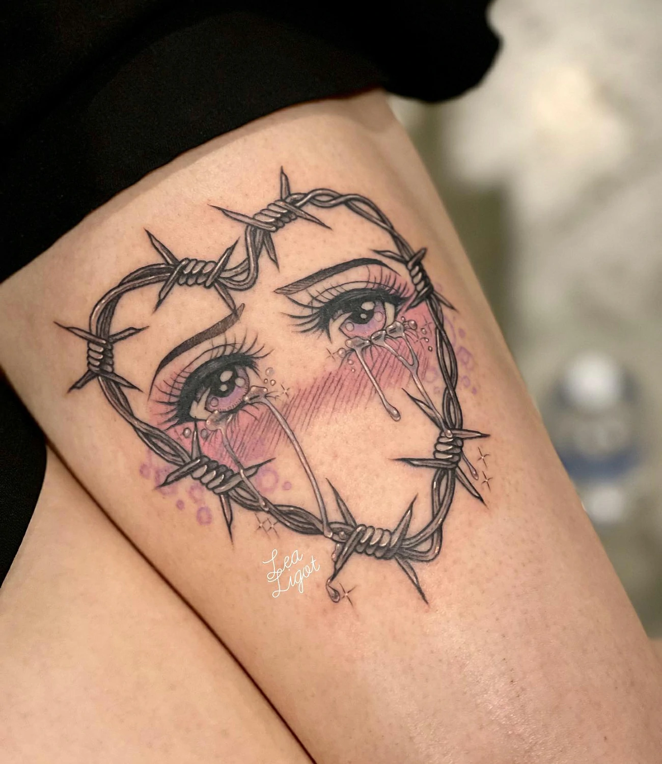 Barbed Wire Heart Tattoo