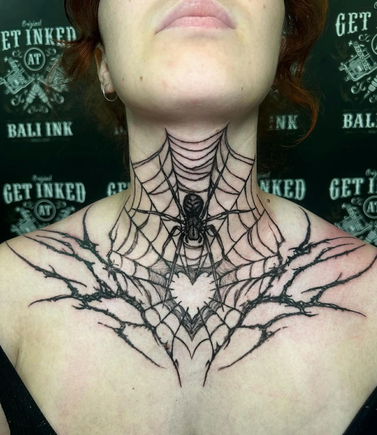 Gothic spider tattoo
