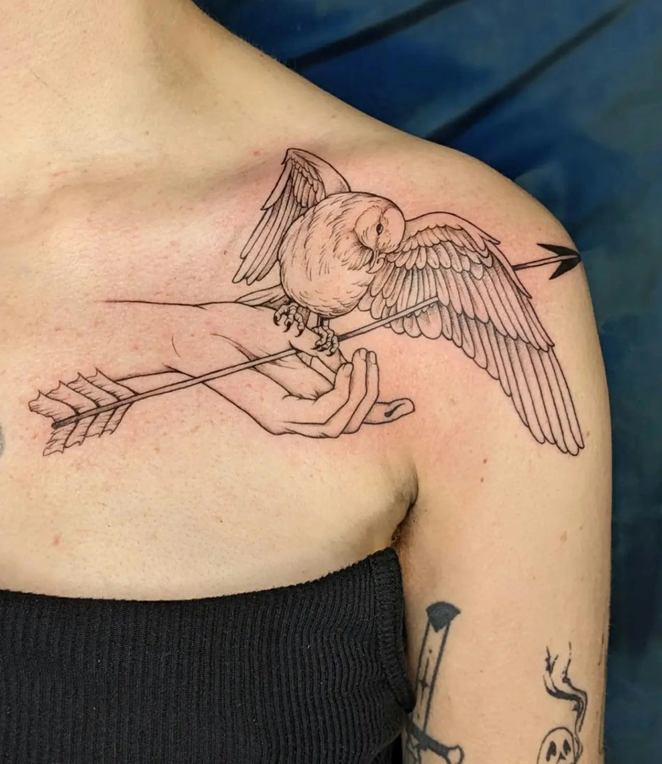 Dove in Flight Tattoo