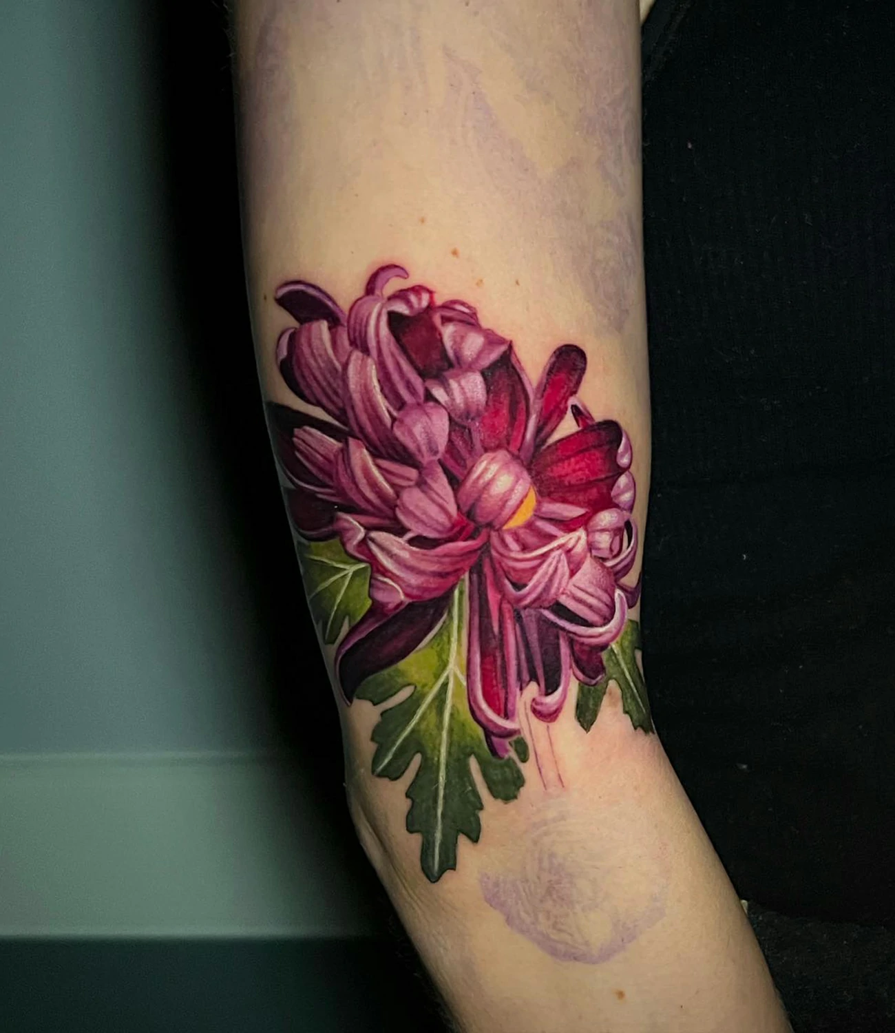 Realistic Chrysanthemum Tattoos #chrysanthemumtattoo