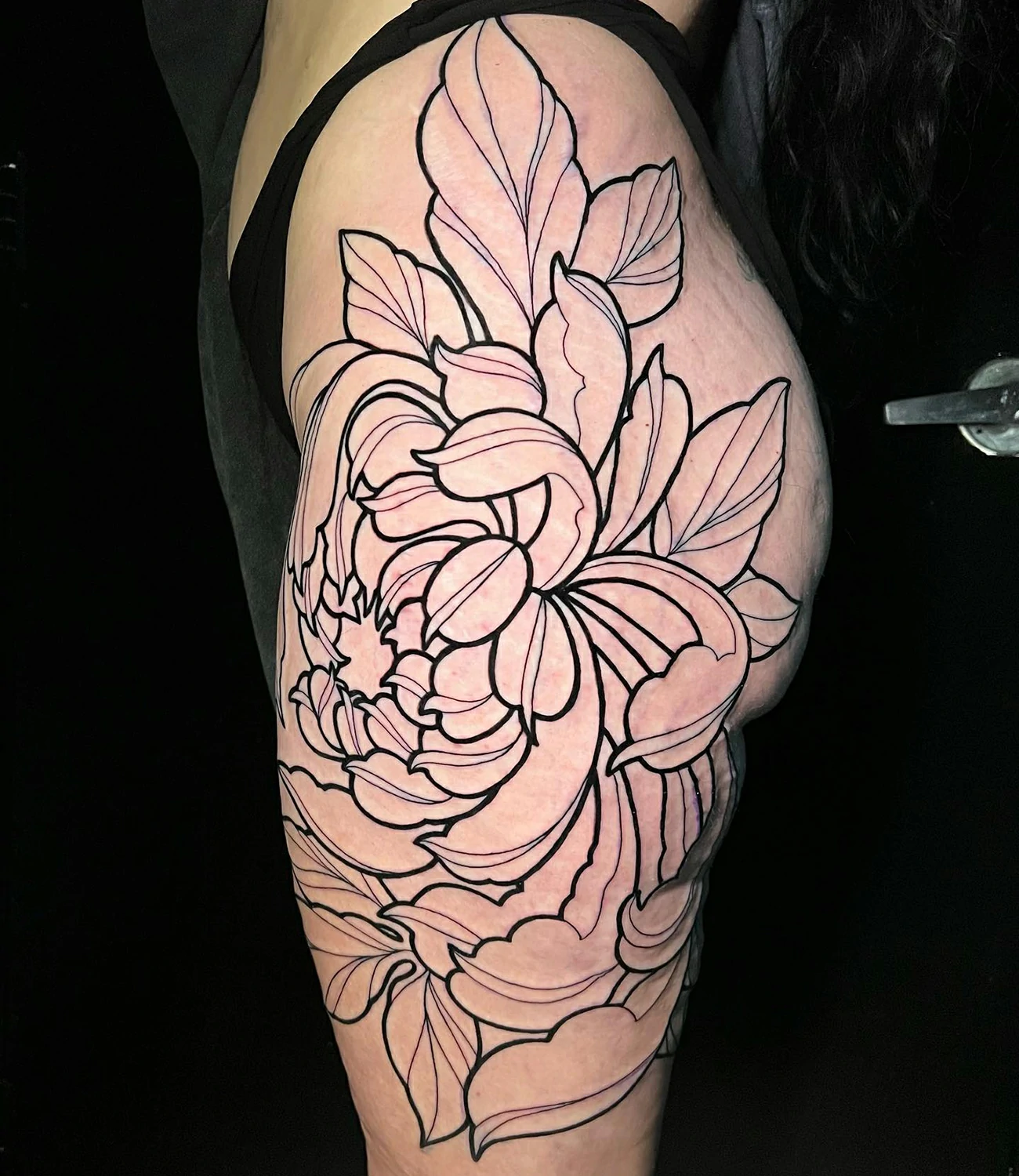 Chrysanthemum Outline Tattoo #chrysanthemumtattoo