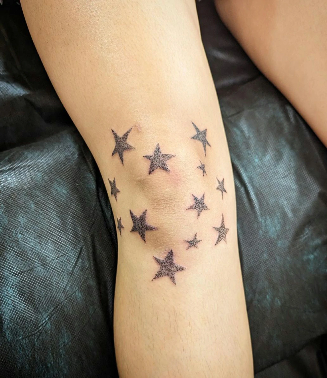 Knee Star Tattoo