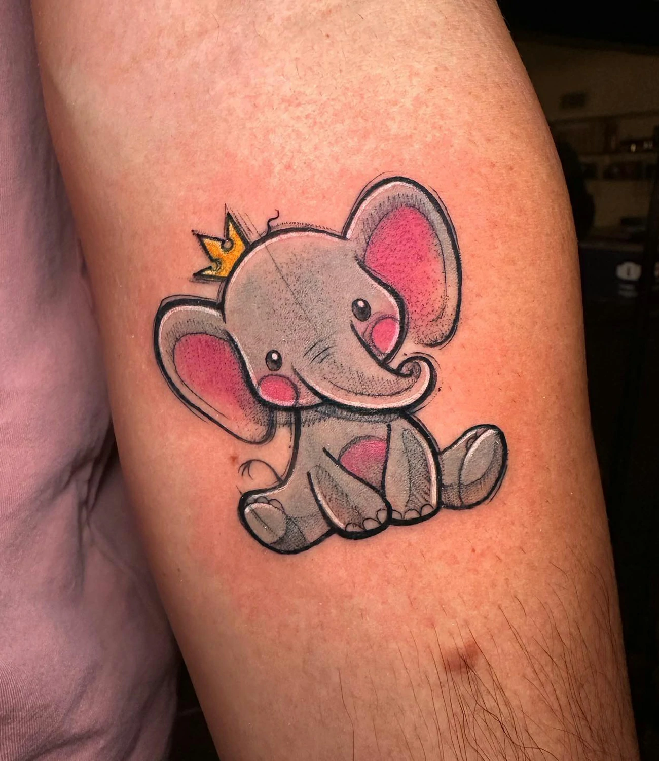 Cute Elephant Tattoo