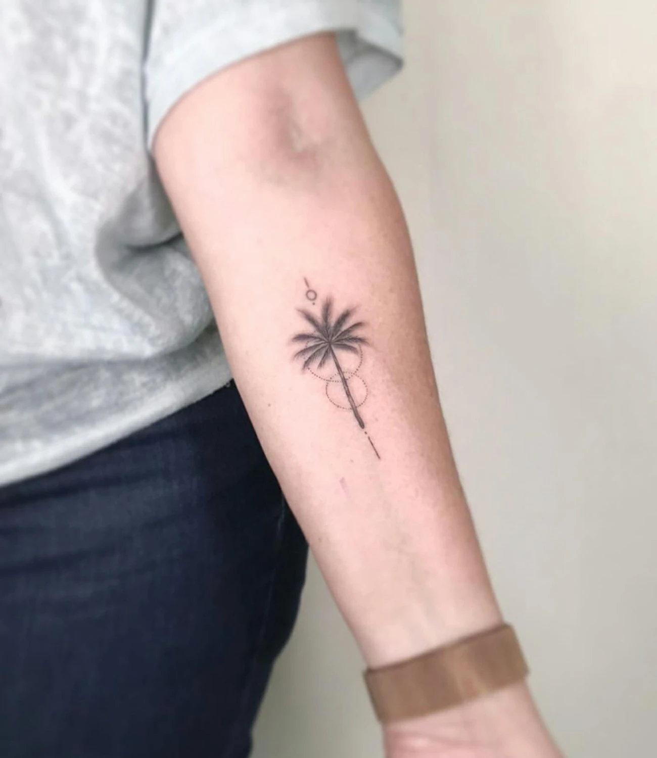 Palm Tree Arm Tattoo