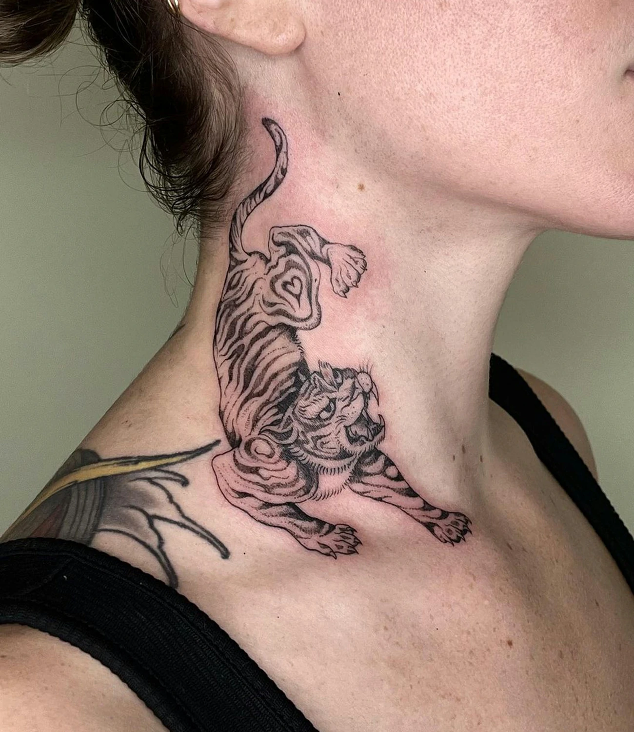 Tiger Neck Tattoo