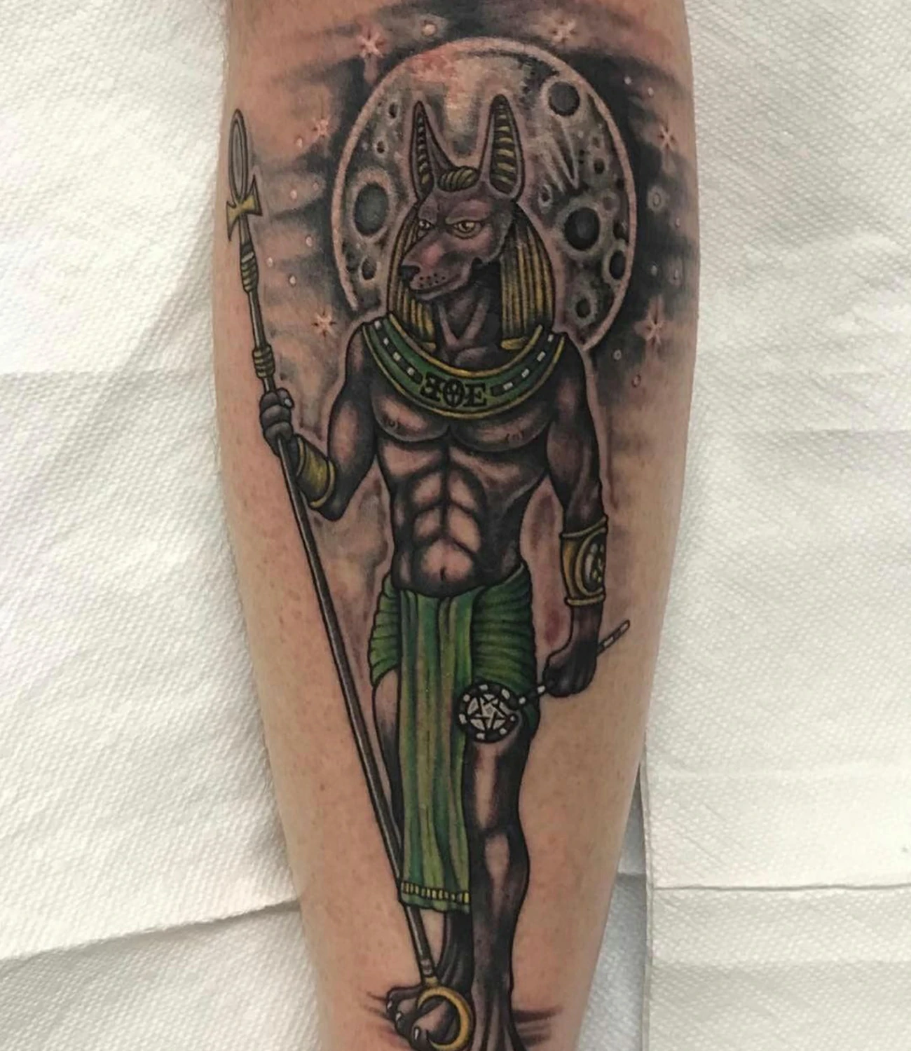 Anubis, God of Death Tattoo