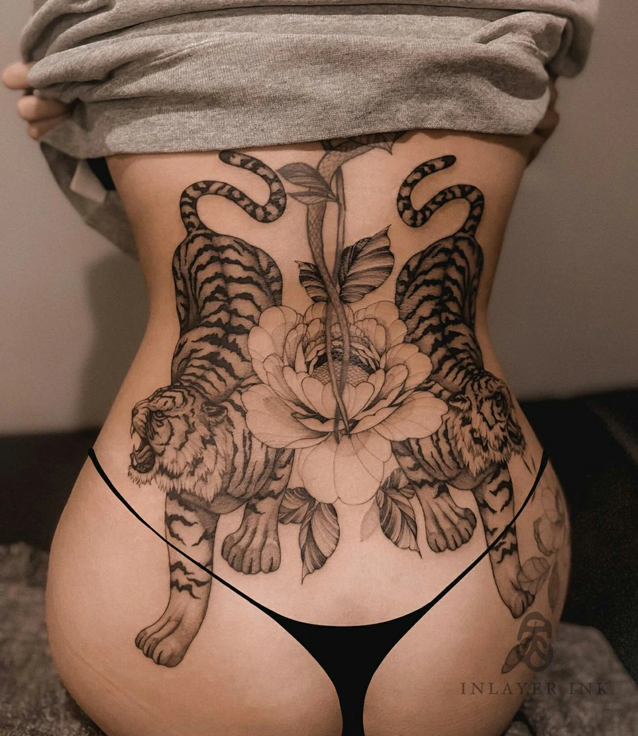 Tiger Tattoo Lower Back