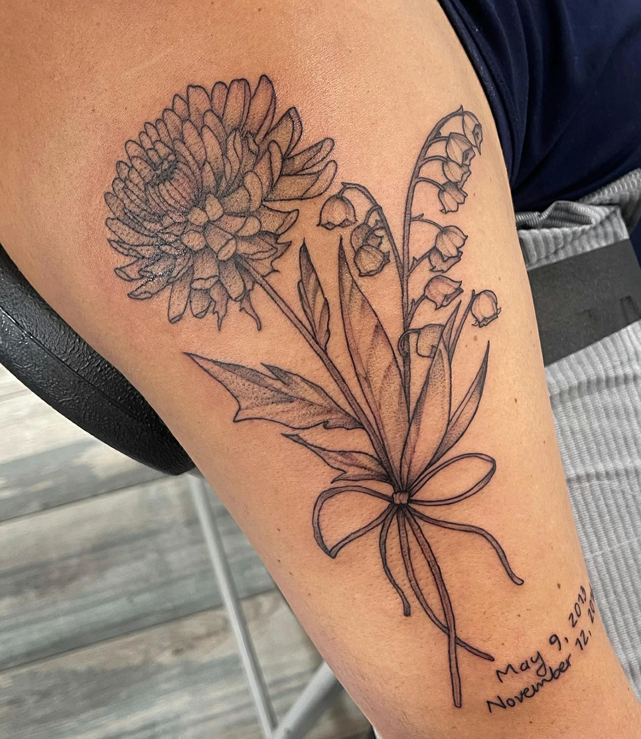 Chrysanthemum Birth Flower Tattoo #chrysanthemumtattoo