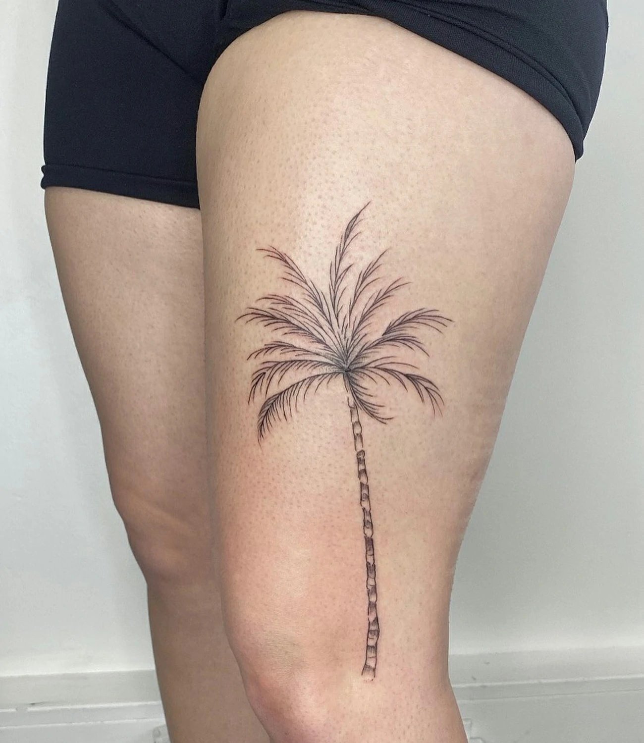 Palm Tree Leg Tattoos