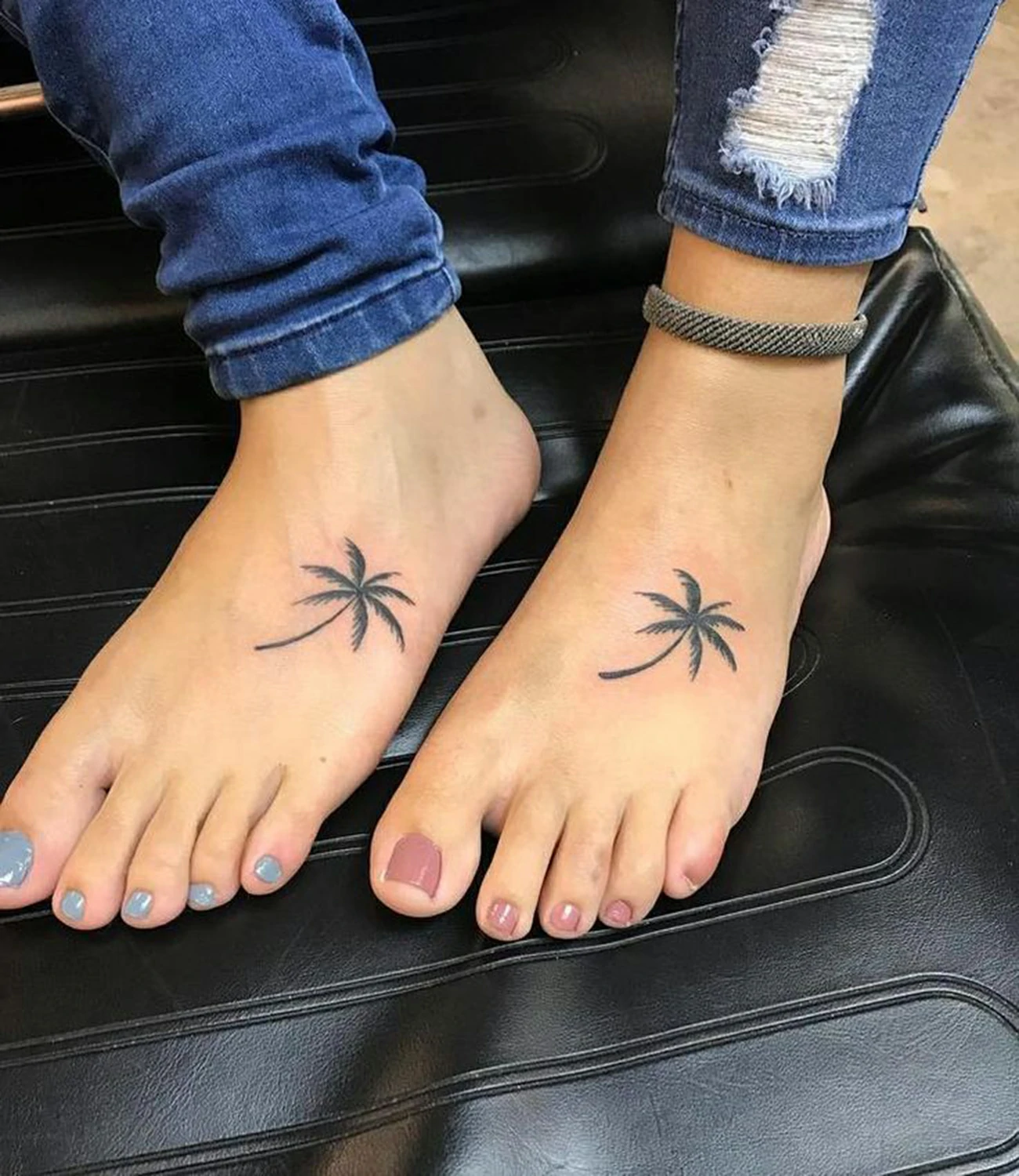 Palm Tree Foot Tattoo
