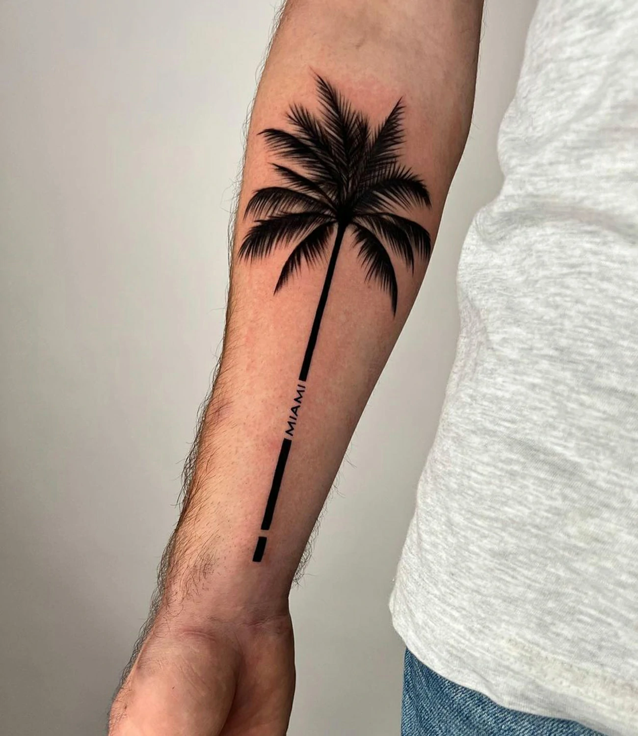 Palm Tree Hand Tattoo