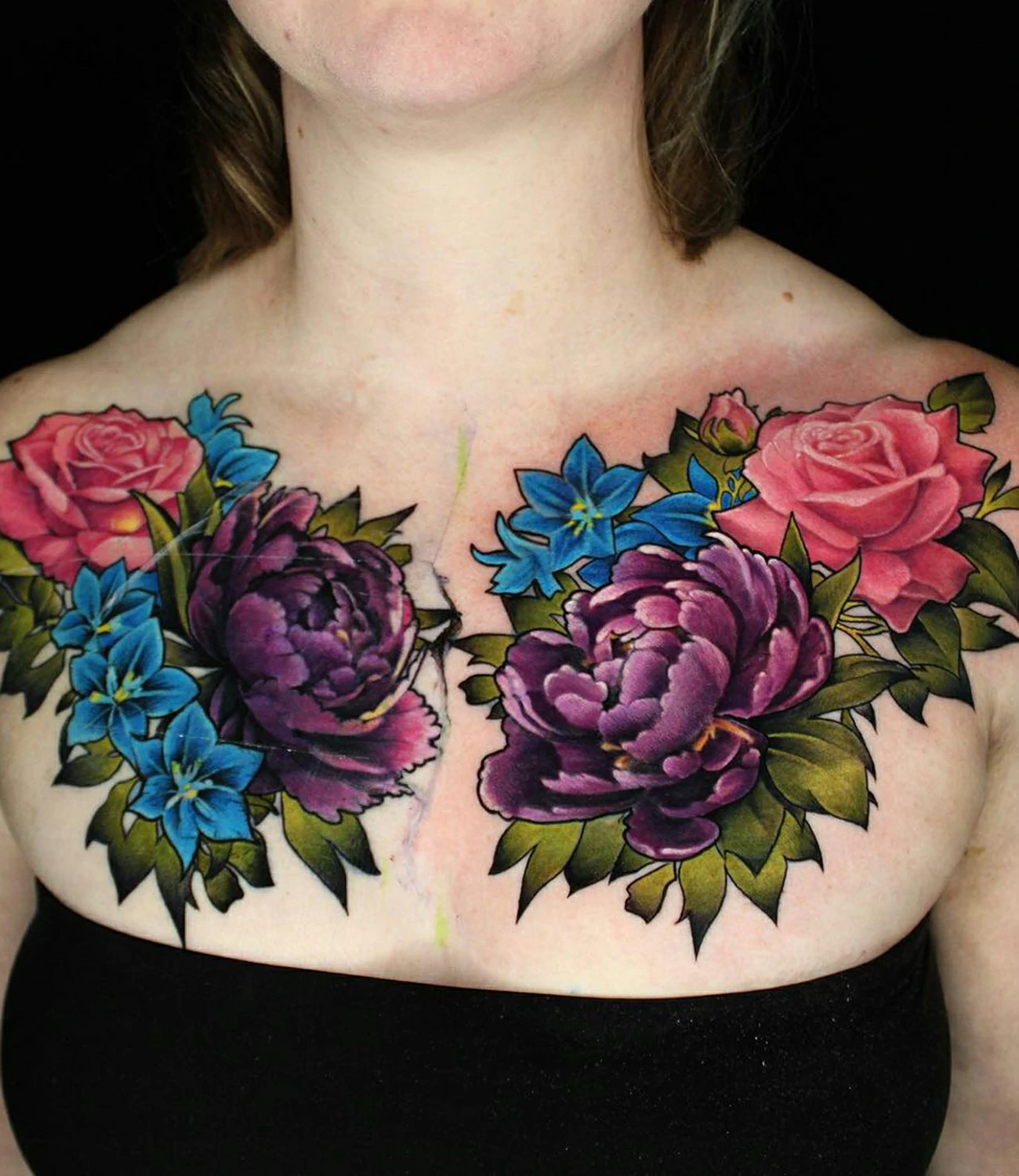 Peonies and Roses Tattoo