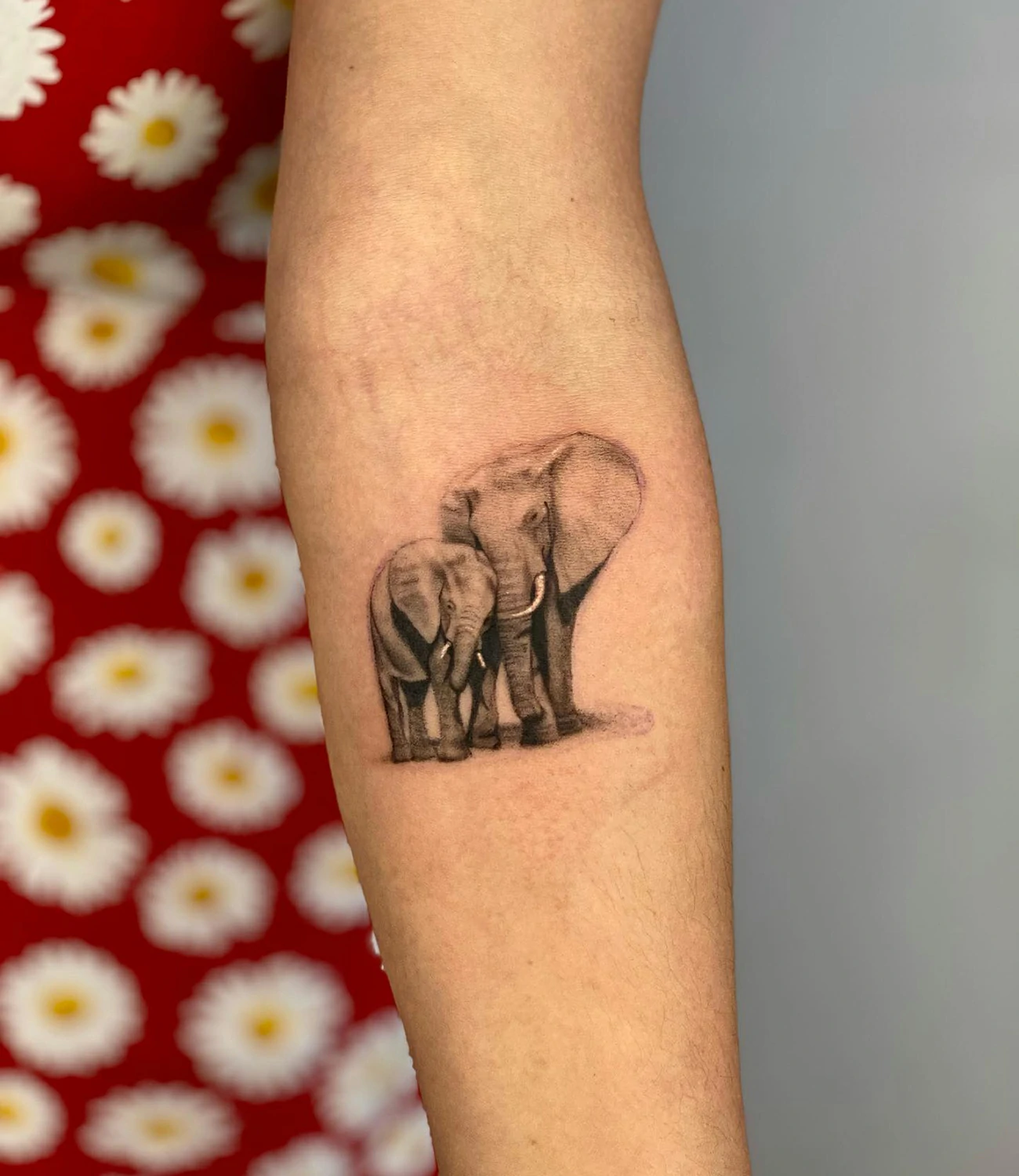 Mother-Daughter Elephant Tattoos