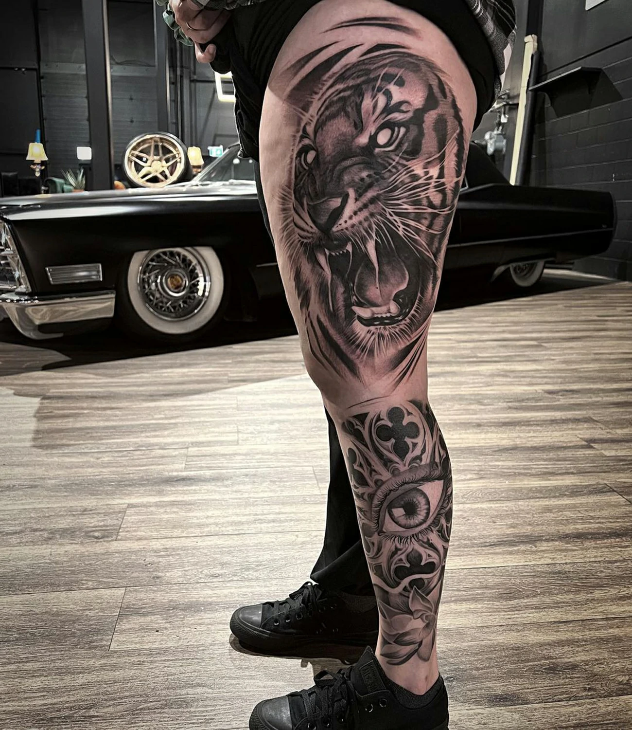 Tiger Leg Tattoo