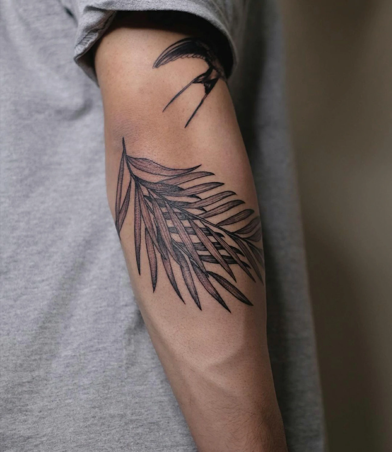 Palm Tree Leaves Tattoo