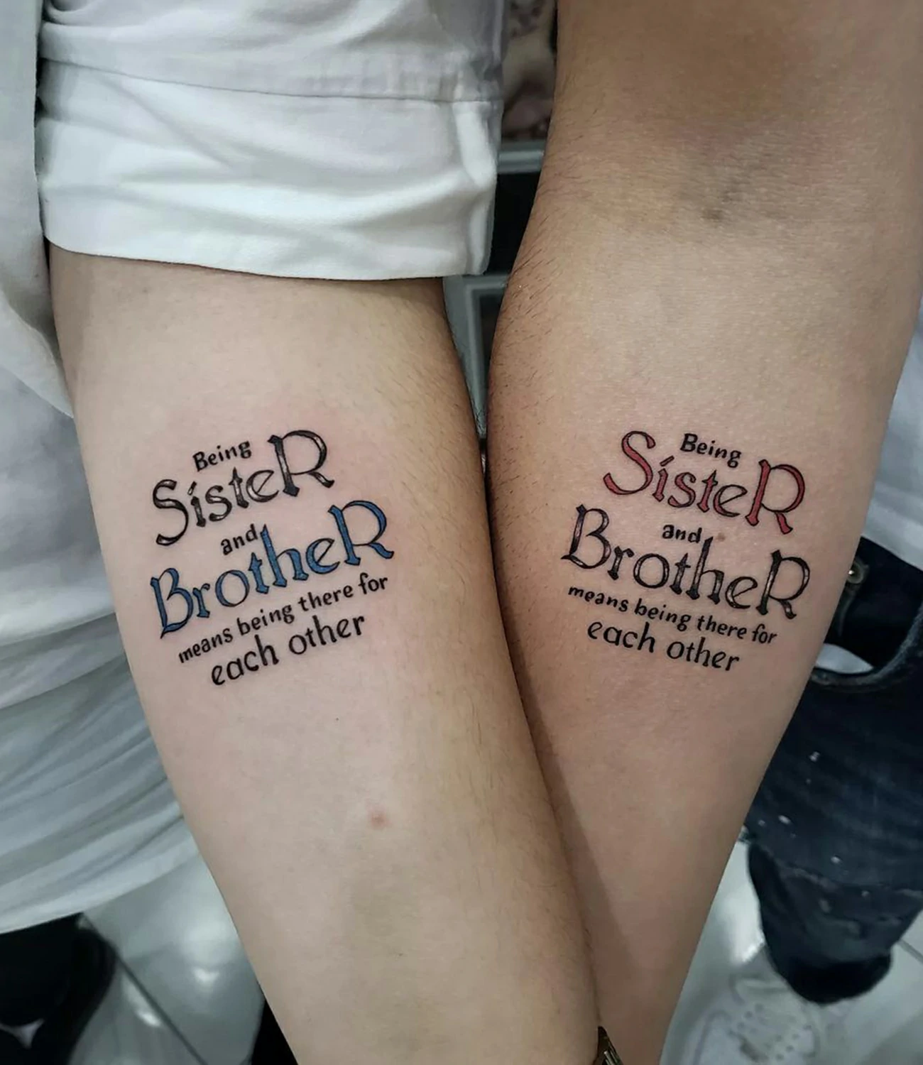 Meaningful Sibling Brother and Sister Tattoos