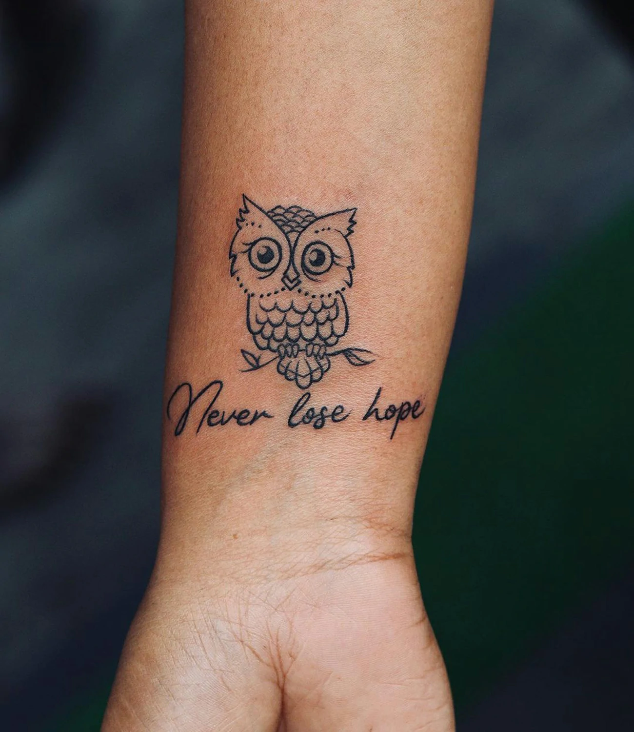 Wrist Small Owl Tattoos