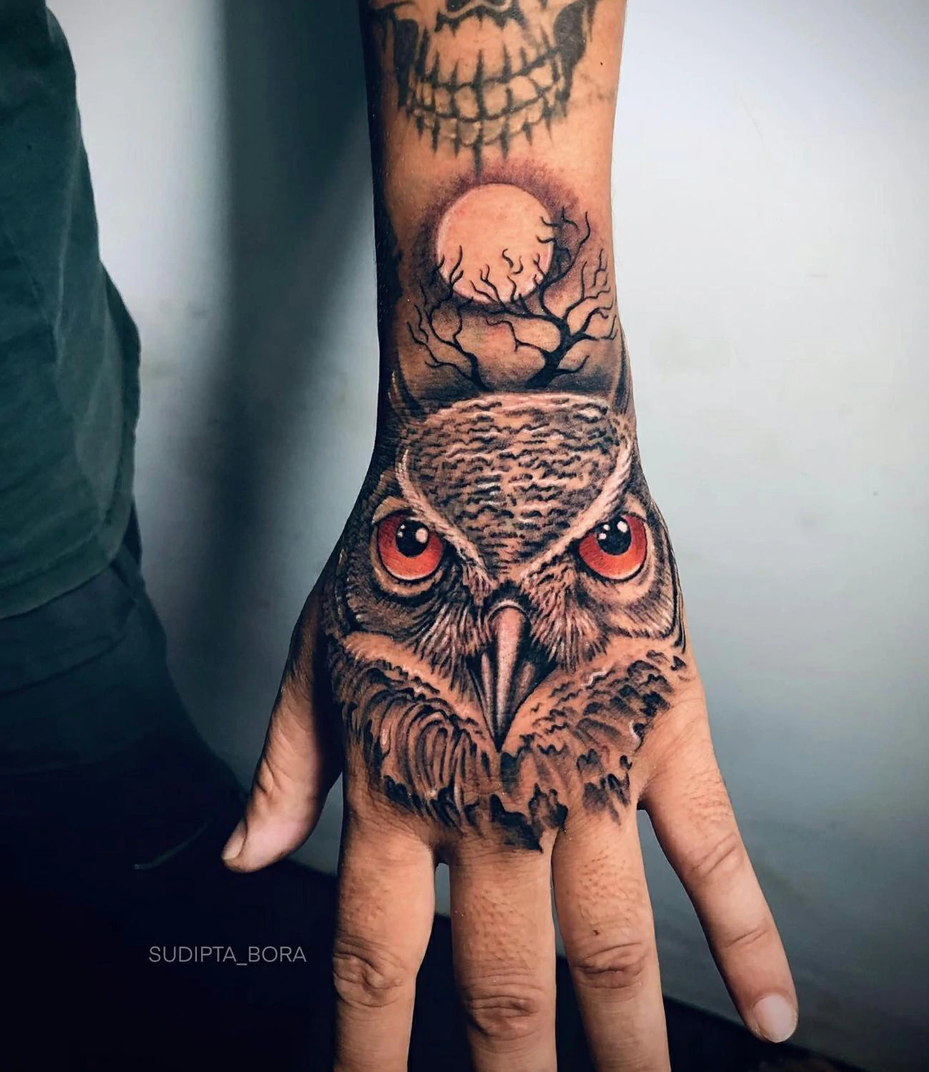 Hand Owl Tattoos