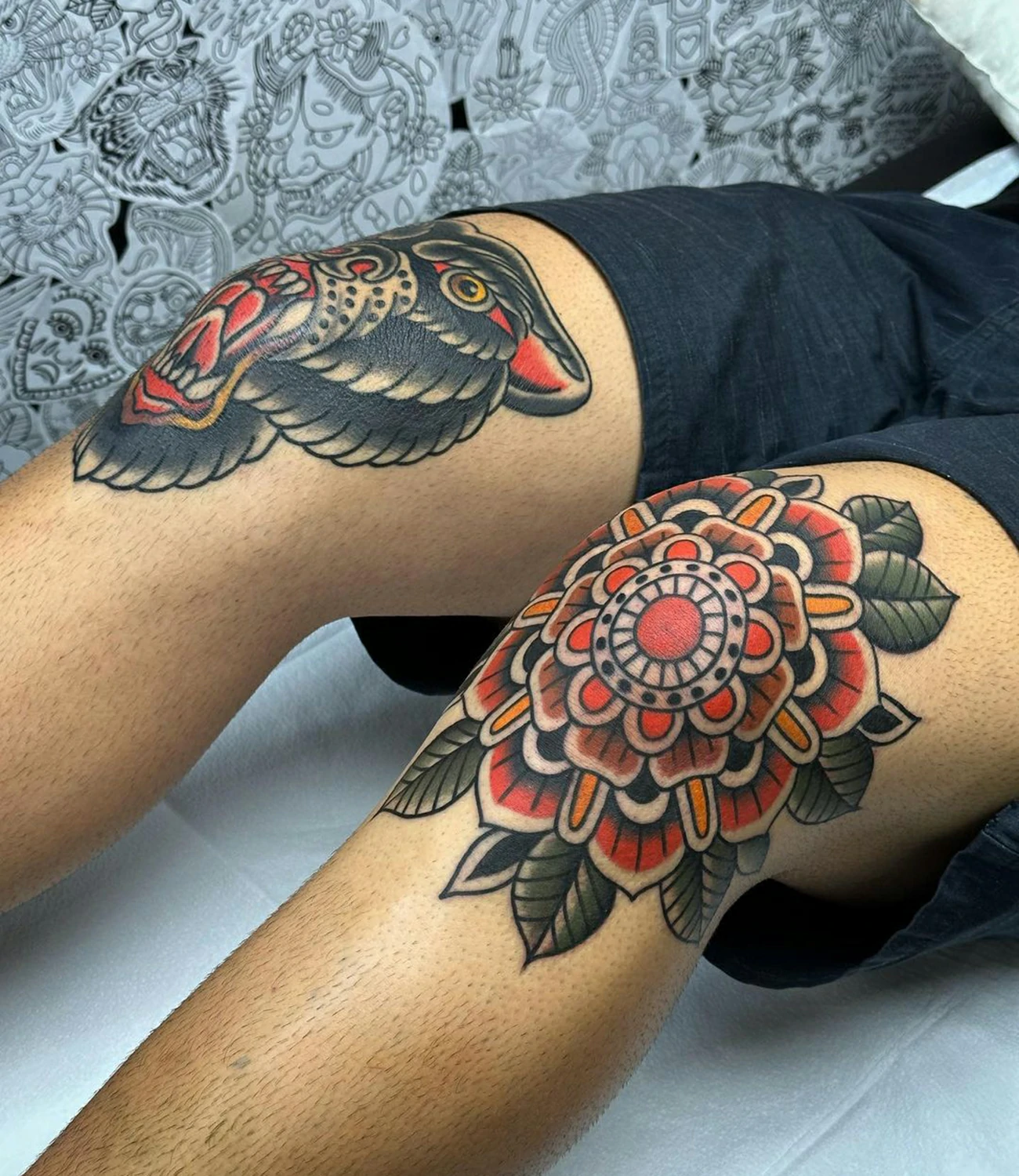 Traditional Knee Tattoo