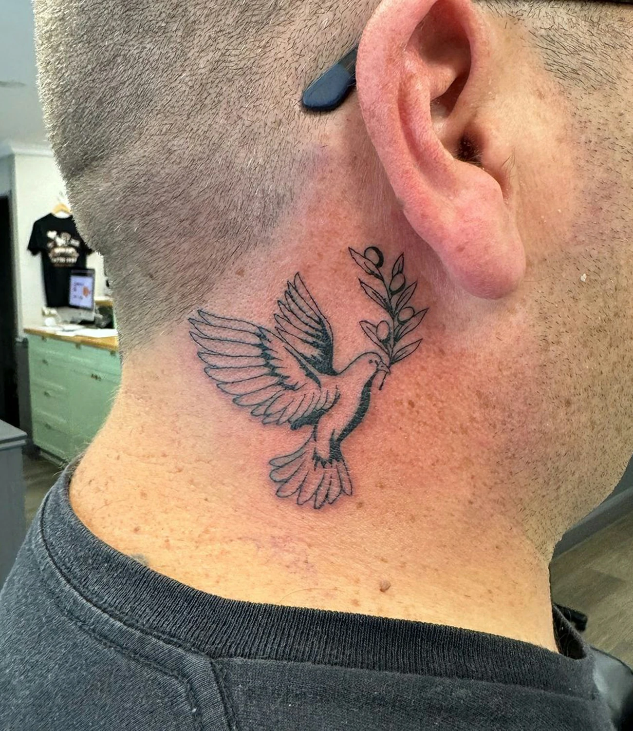 Dove with Olive Branch Tattoo
