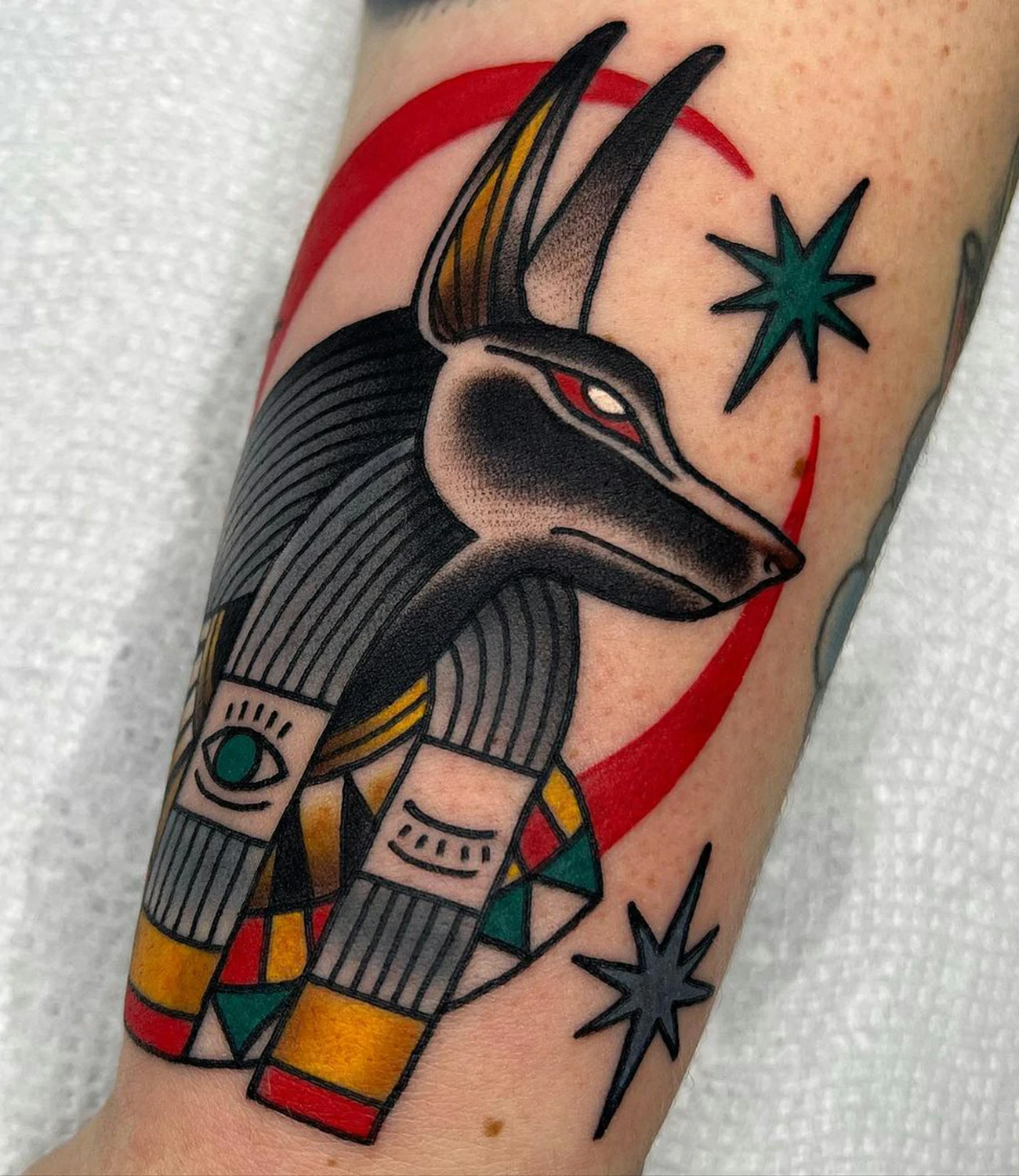 Traditional Anubis Tattoo