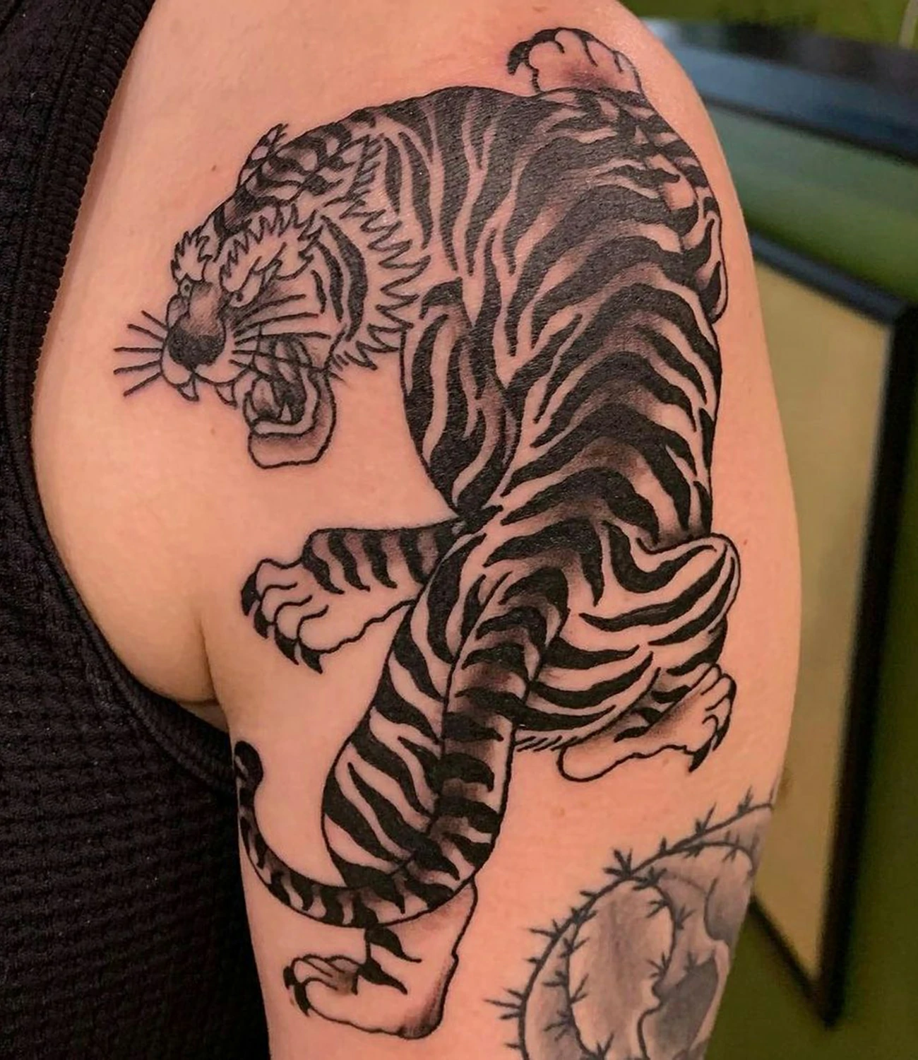 Trad Tiger Tattoo