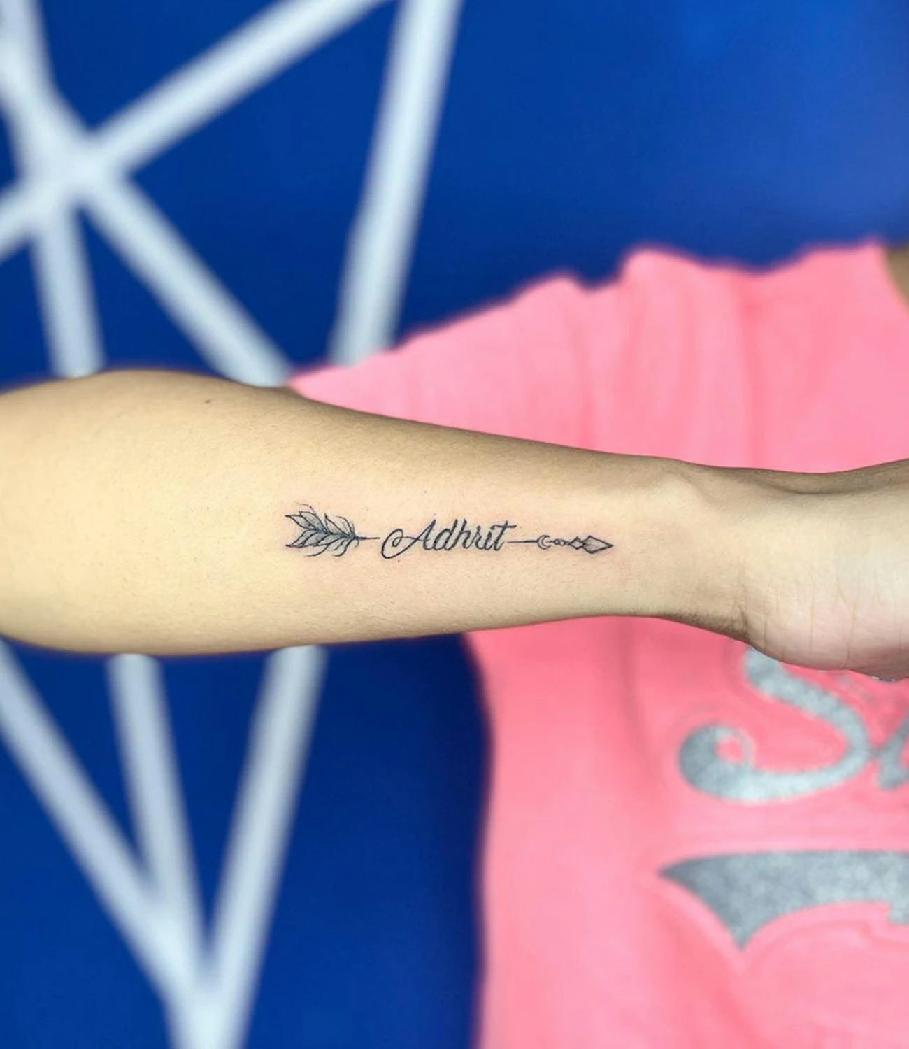 Arrow Tattoo with Words