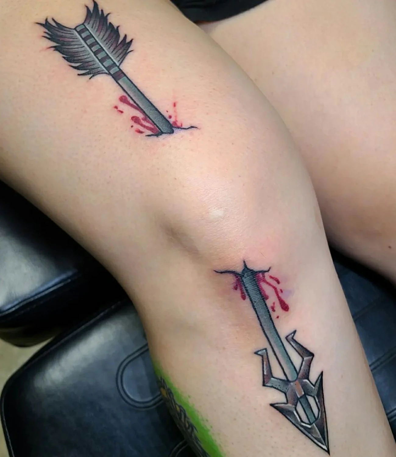 Arrow to the Knee Tattoo