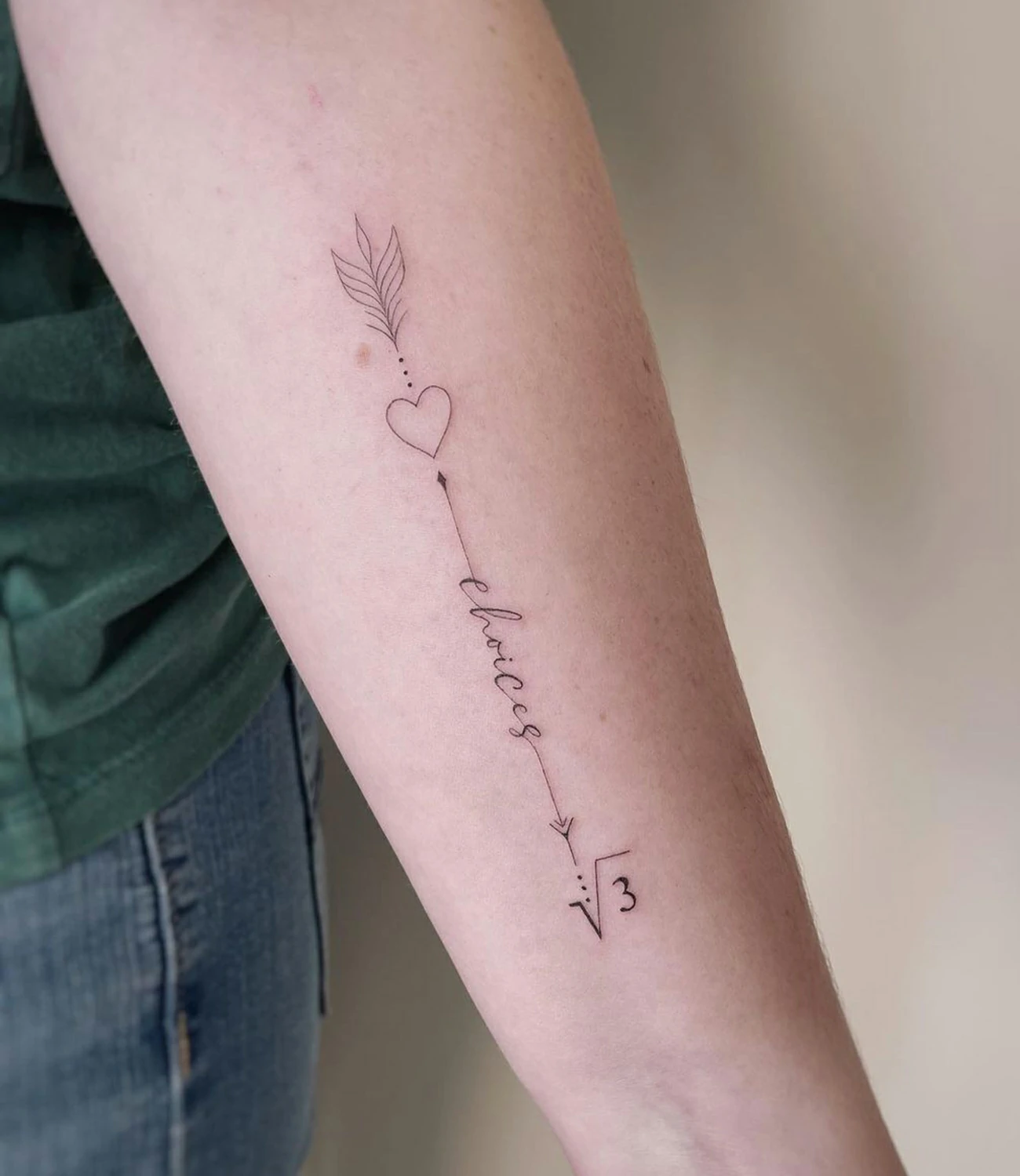 Heart and Arrow Tattoos