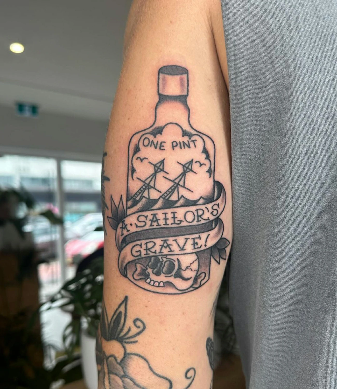 Sailor Jerry Bottle Tattoo