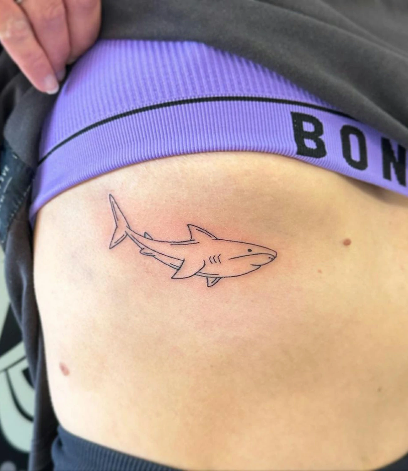 Shark Outline Tattoo