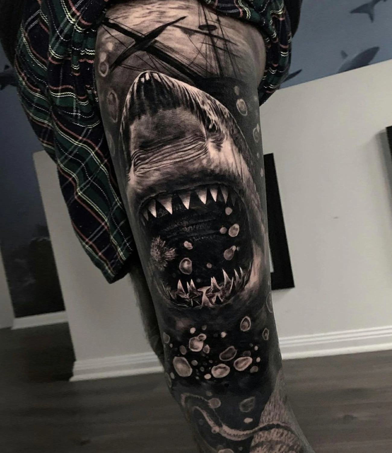 Shark Bite Tattoo