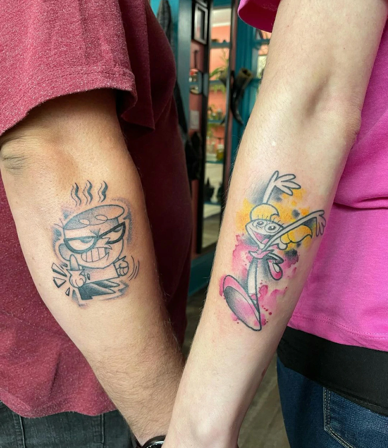 Cartoon Sibling Tattoos
