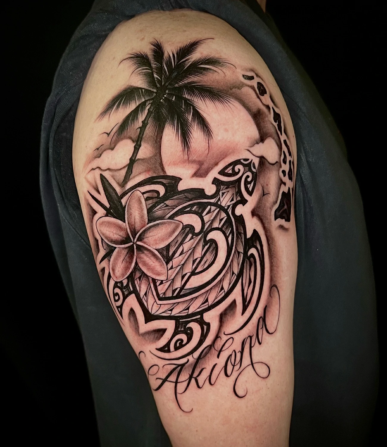 Female Hawaiian Turtle Tattoo