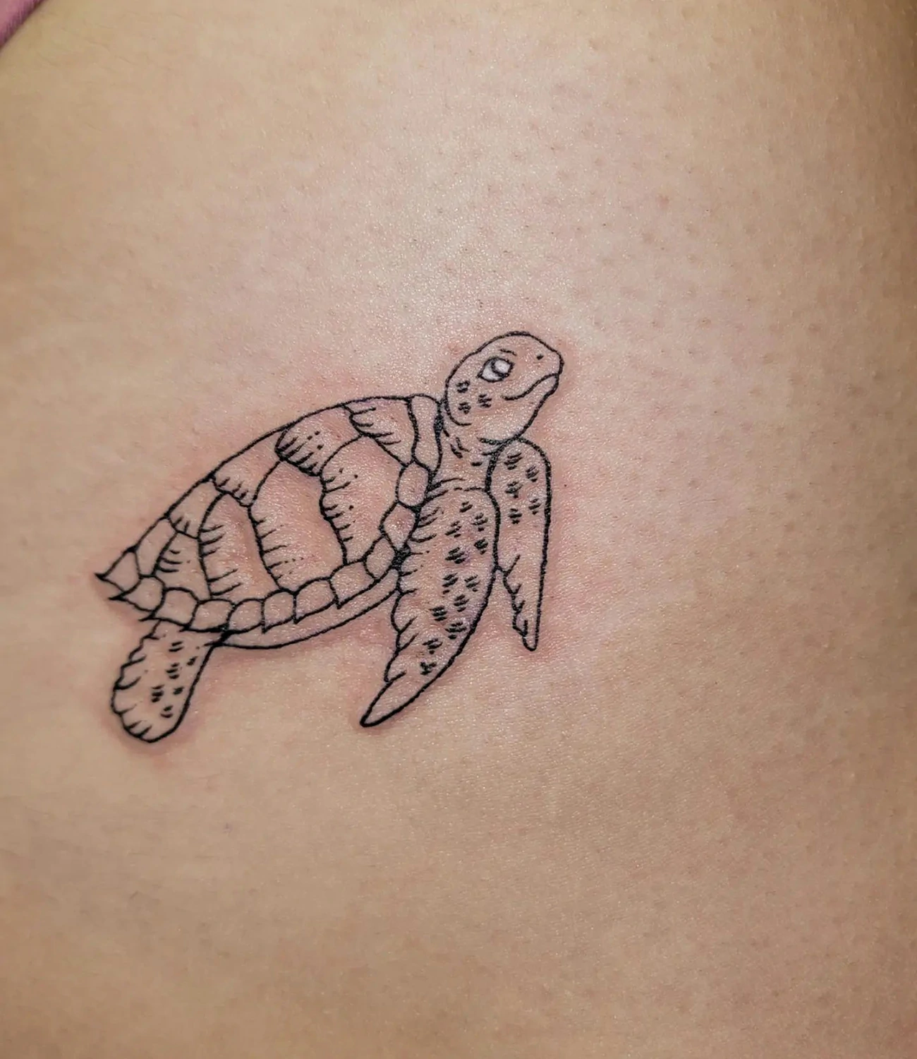 Turtle Outline Tattoo
