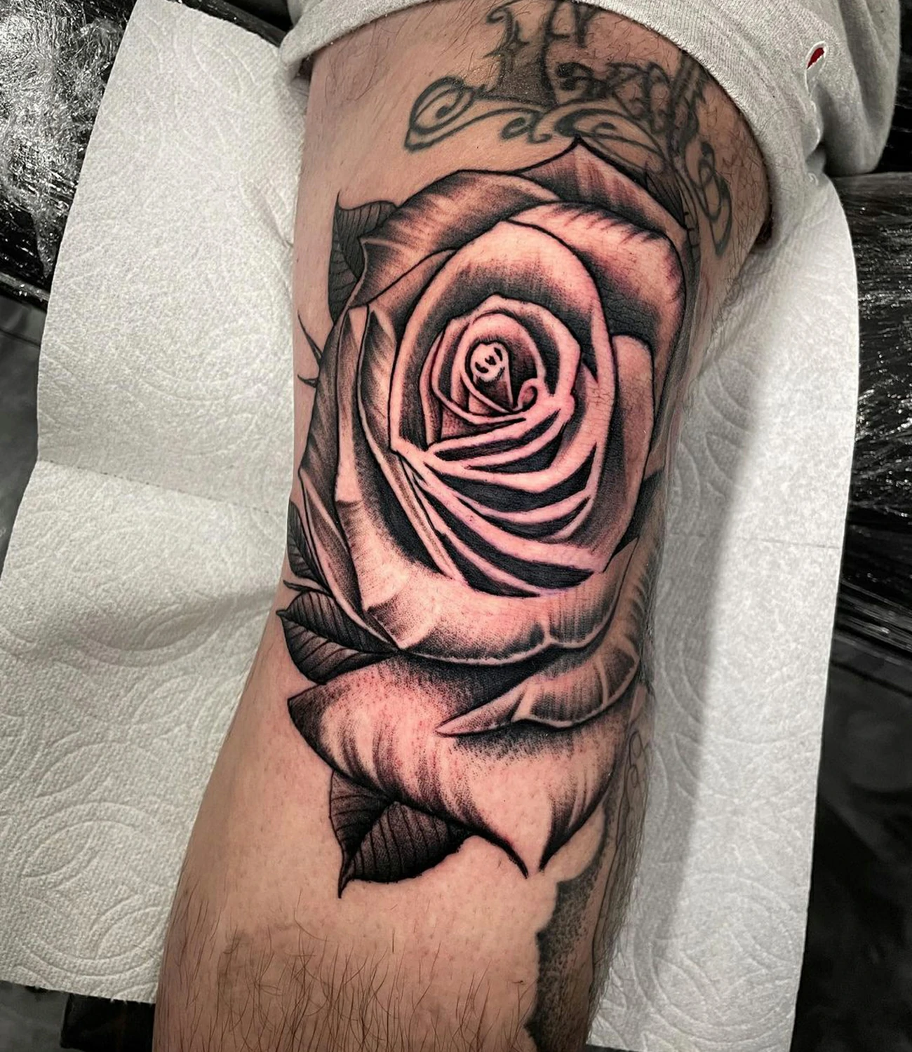 Rose Knee Tattoo