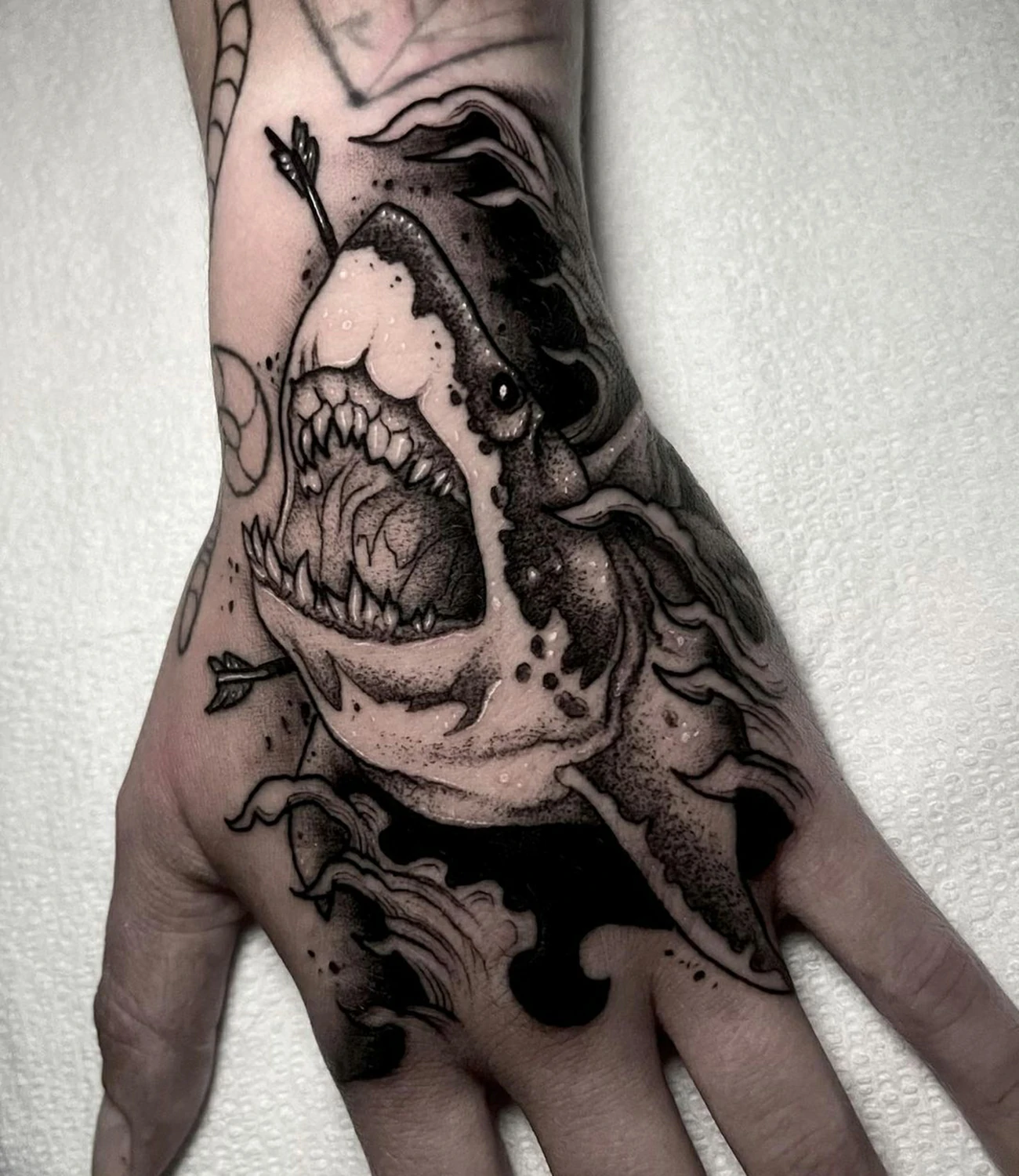 Shark Hand Tattoo