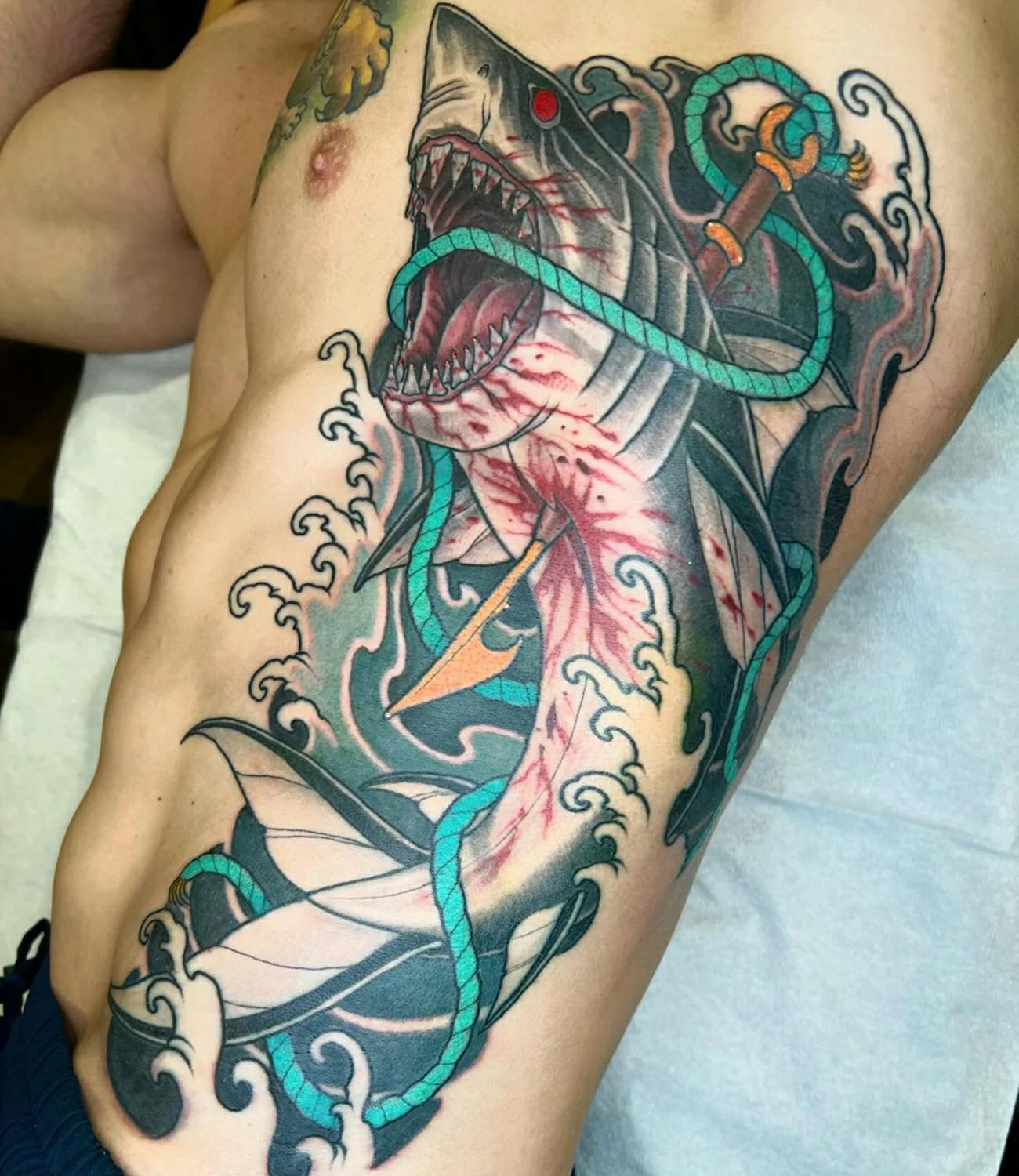 Shark Attack Tattoo