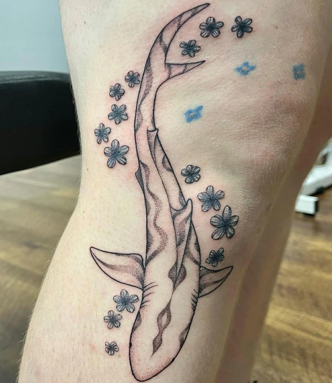 Feminine Cute Shark Tattoo