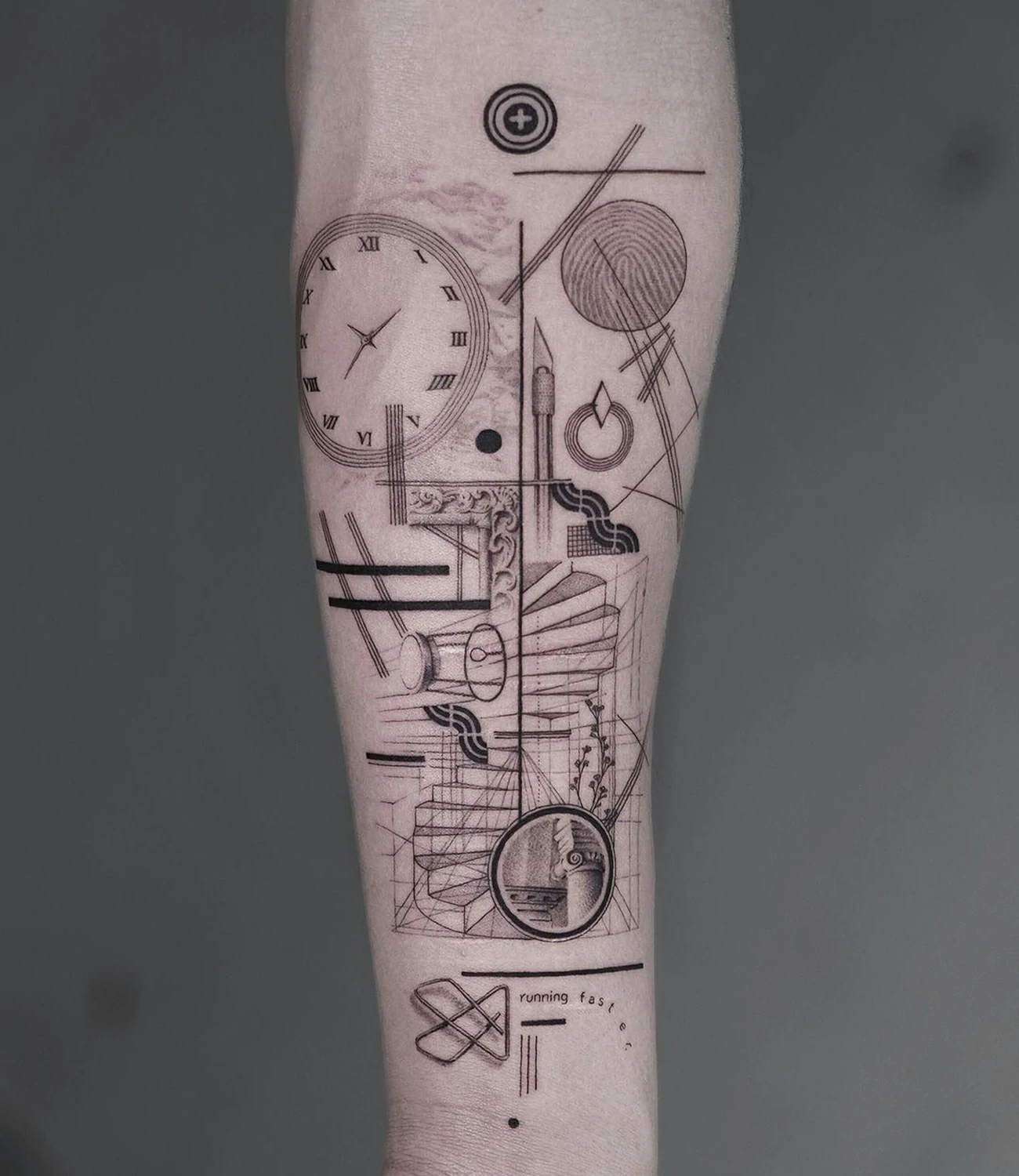 abstract geometric tattoo
