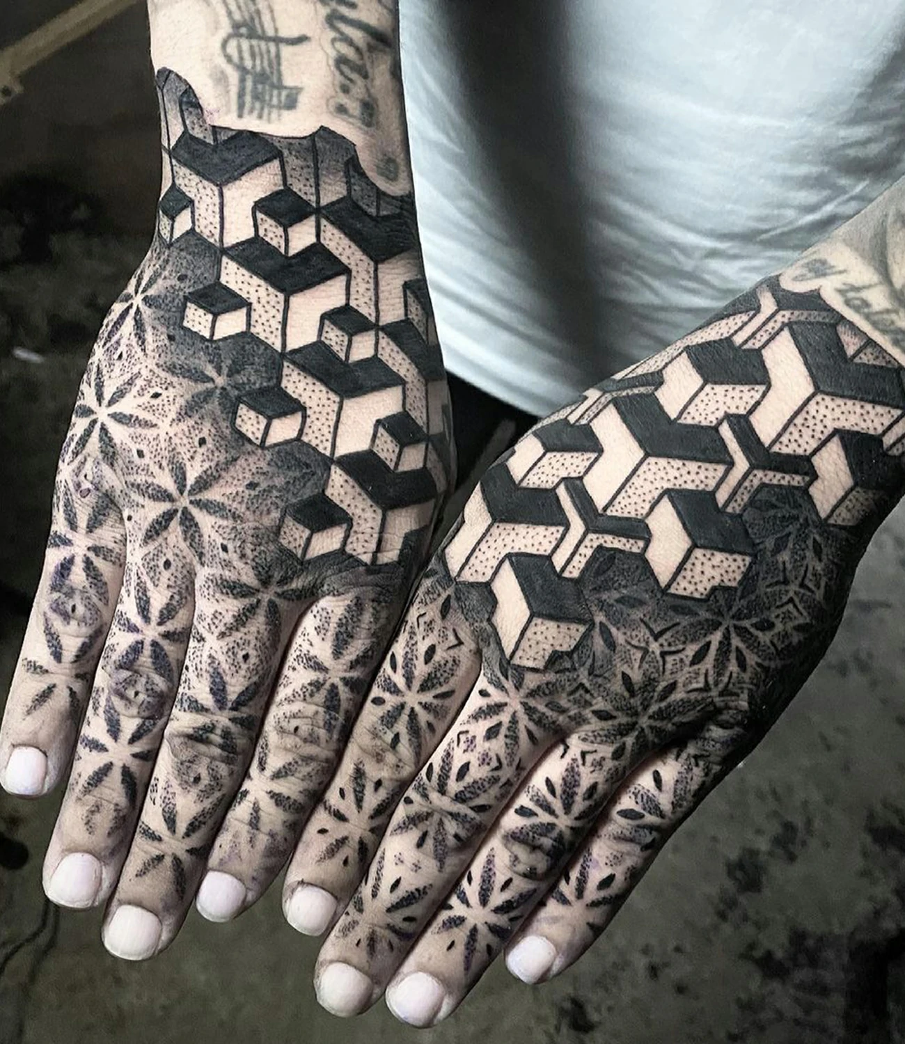 geometric pattern tattoo drawing
