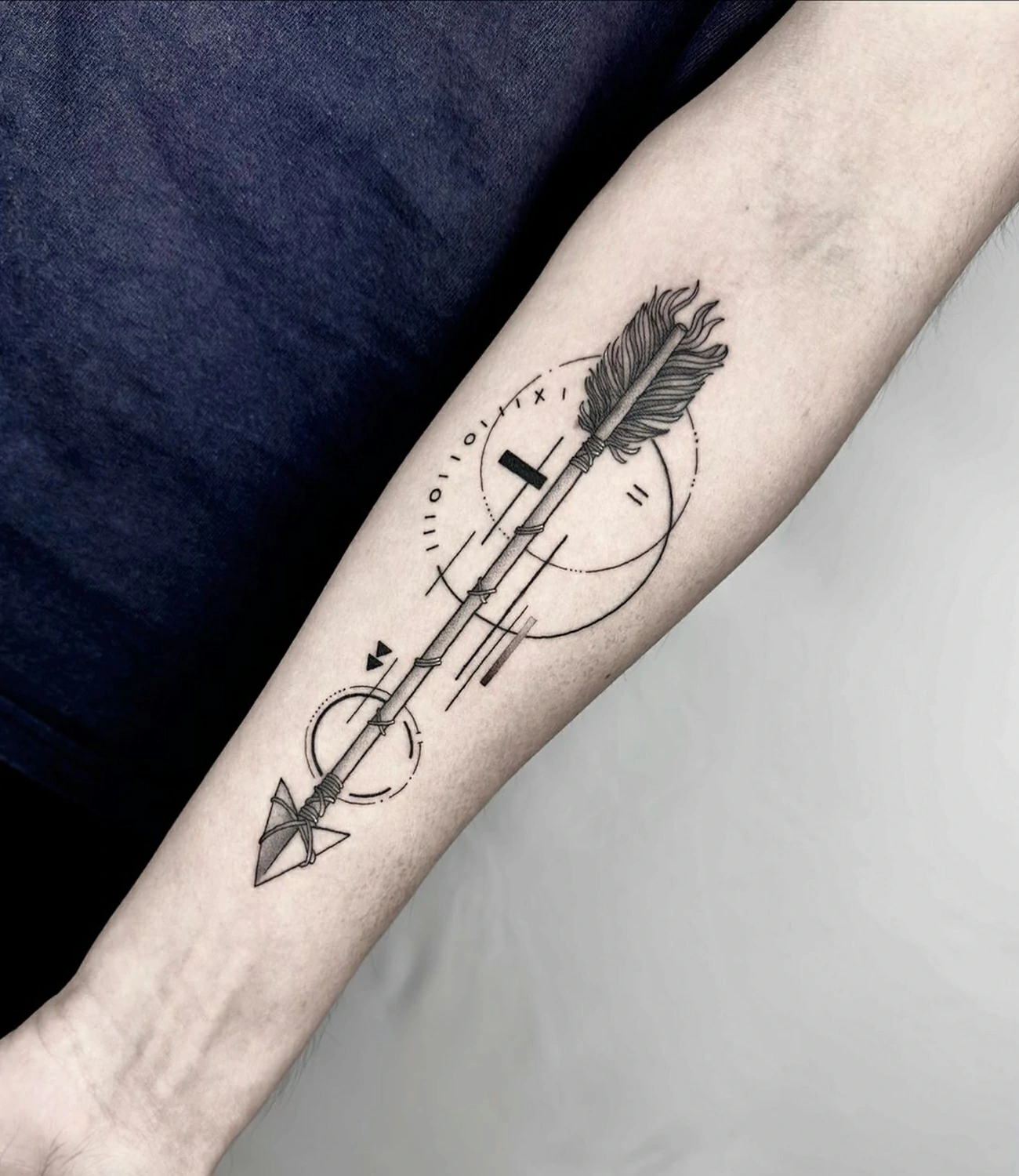 arrow tattoo geometric
