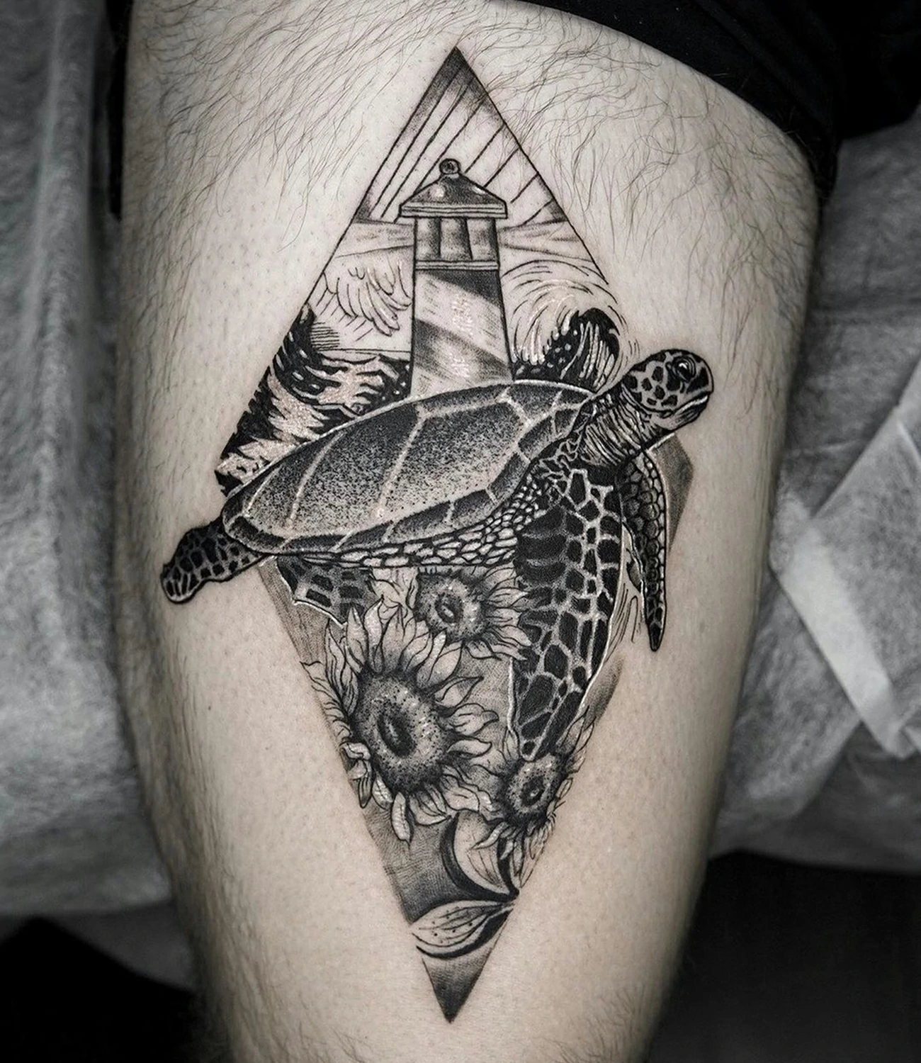 geometric turtle tattoo
