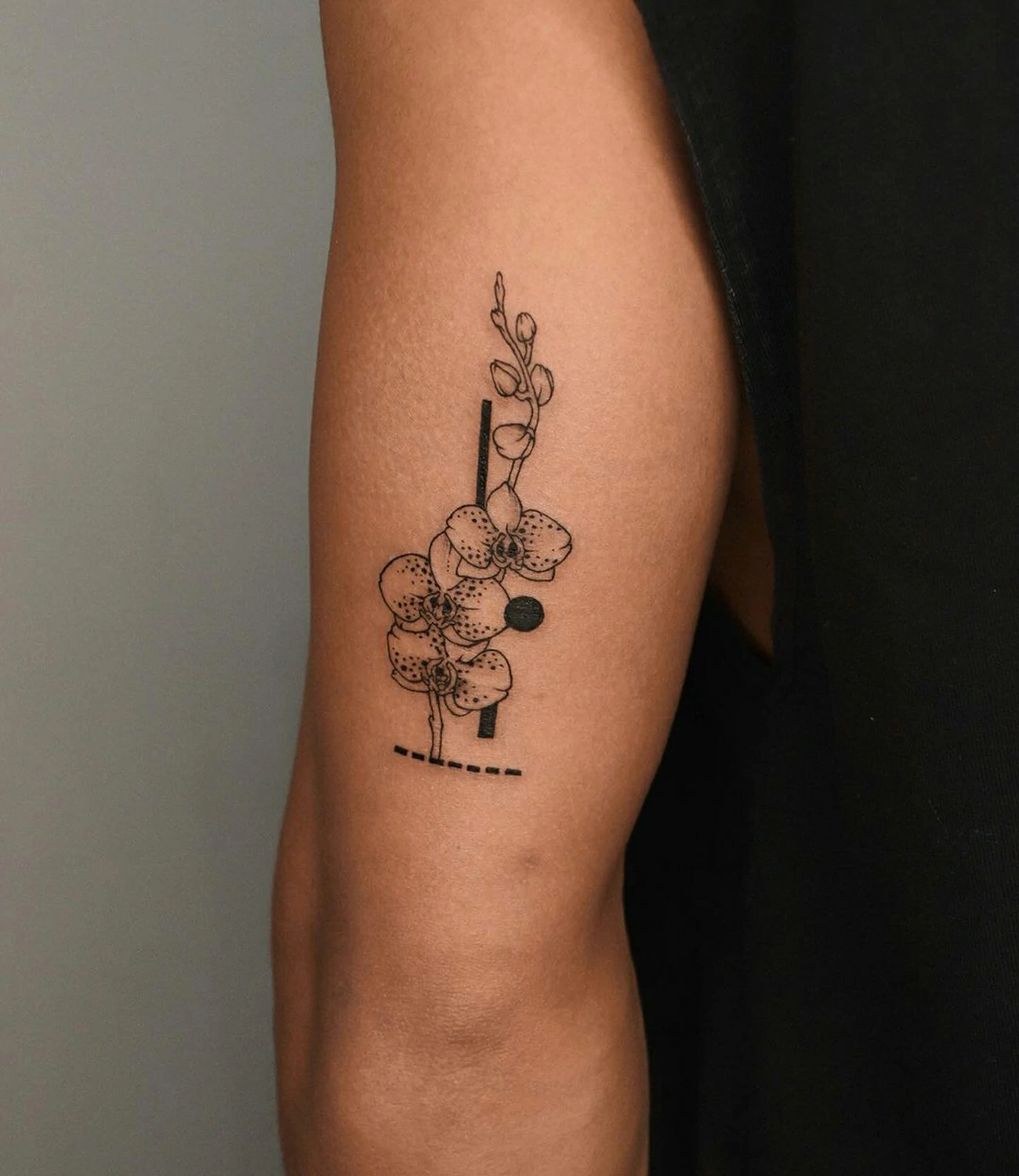 floral geometric tattoo
